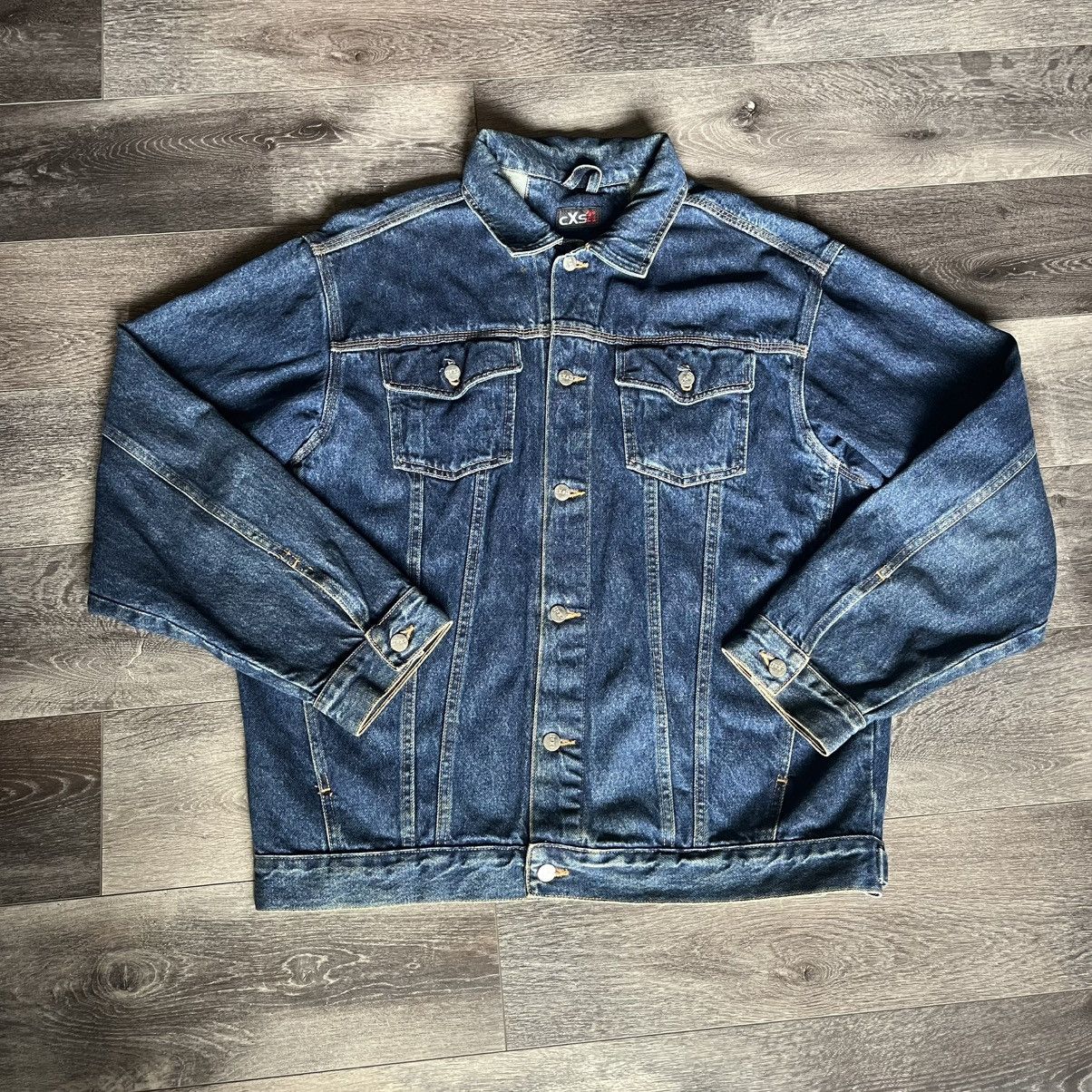 Harley Davidson Vintage 90s Harley Davidson Eagle Patch Denim Trucker Jacket Size US XL / EU 56 / 4 - 2 Thumbnail