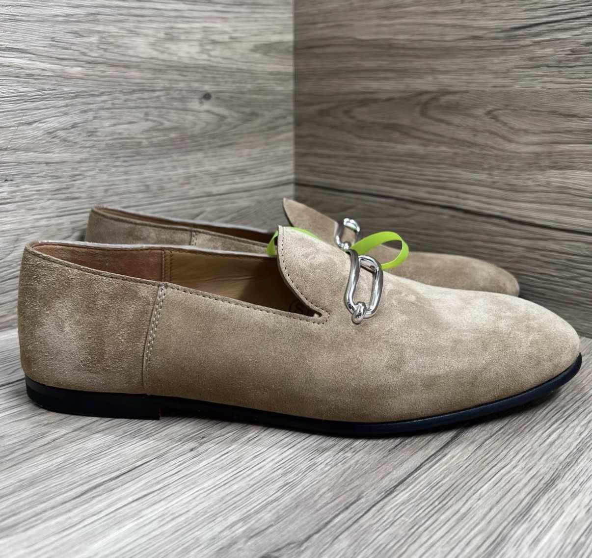 Hermes Hermès Gentleman Khaki Pig Nose Loafers J41 Size US 7.5 / EU 40-41 - 4 Thumbnail
