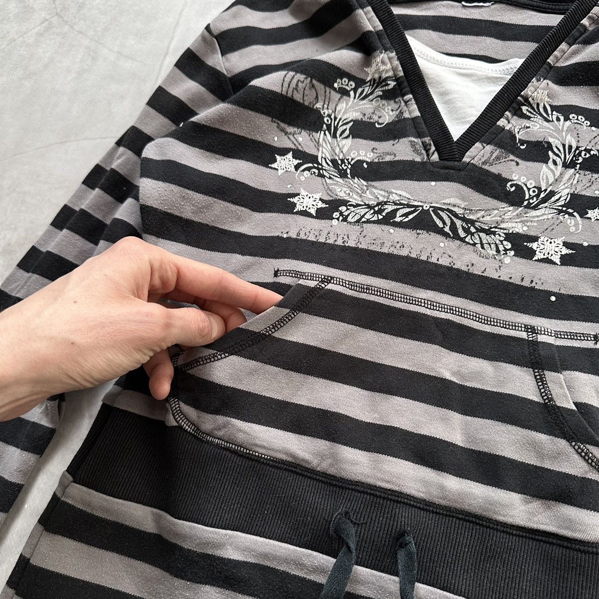 Hysteric Glamour Japan Striped Margiela Vibe Hoodie Hysteric Glamour Style Size S / US 4 / IT 40 - 6 Thumbnail