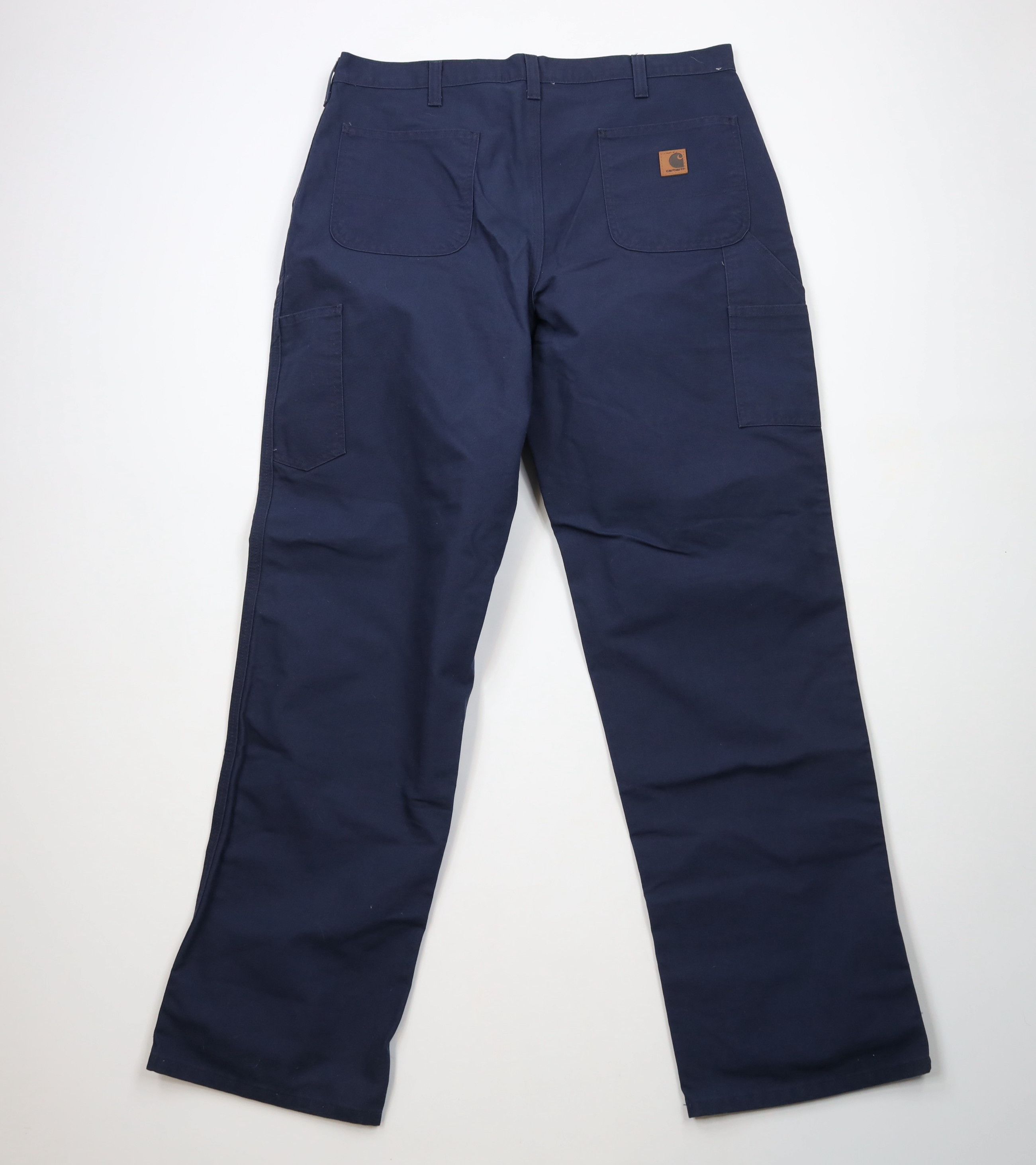 Carhartt × Vintage Vintage Carhartt Dungaree Wide Leg Canvas Pants Navy Blue Size US 38 / EU 54 - 10 Thumbnail
