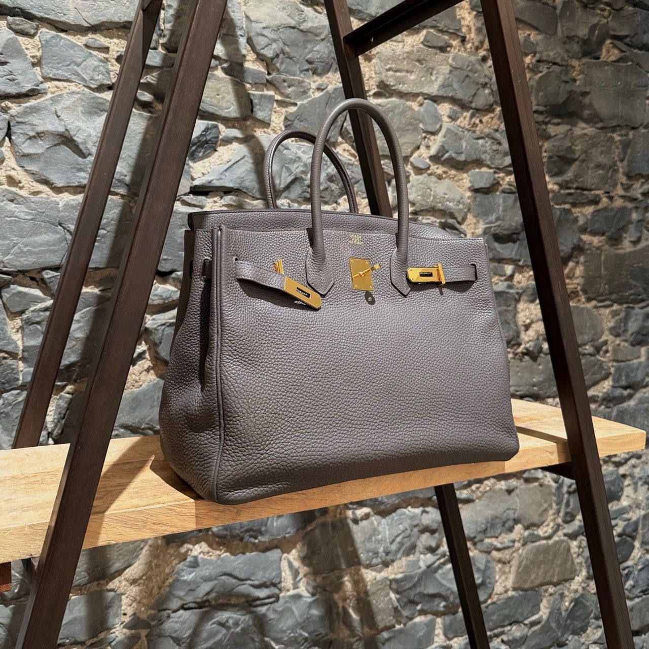 Hermes Hermès 2011 Gris Etain Togo Birkin 35 Bag Size ONE SIZE - 2 Thumbnail