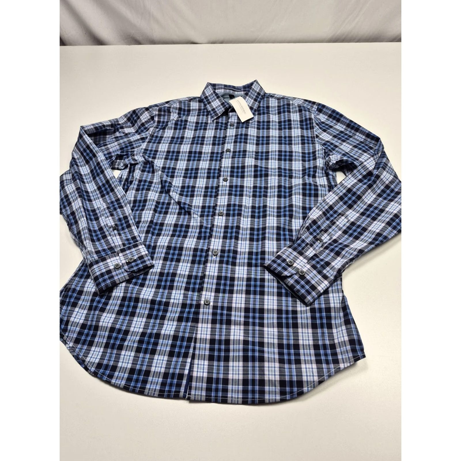 Banana Republic Banana Republic Shirt Mens M Blue Plaid Stretch Button Up Long Sleeve Casual Size US M / EU 48-50 / 2 - 2 Thumbnail