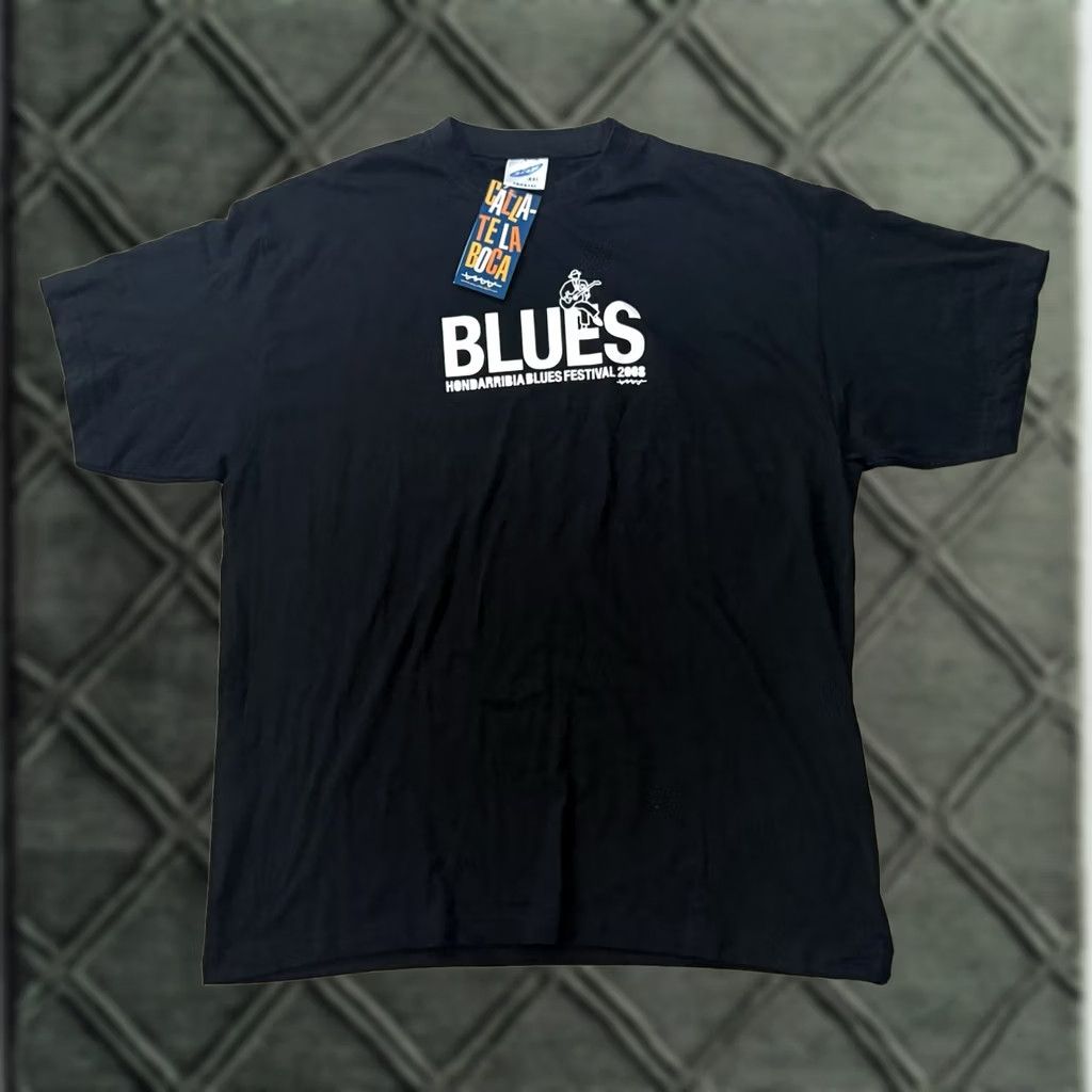 Vintage NWT Hondarribia Blues Festival 2008 T-Shirt XXL James Cotton Spain Basque Shirt Mens Blue Graphic Print Crew Neck Short Sleeve Reg 10s90s Size US XXL / EU 58 / 5 - 1 Thumbnail