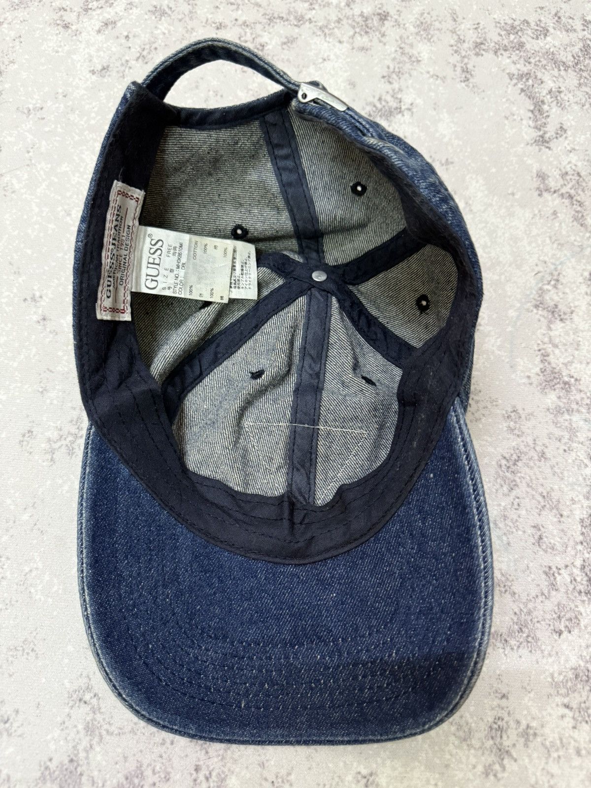 Guess Vintage Guess Denim Jeans Adjustable Buckleback Cap Size ONE SIZE - 8 Thumbnail