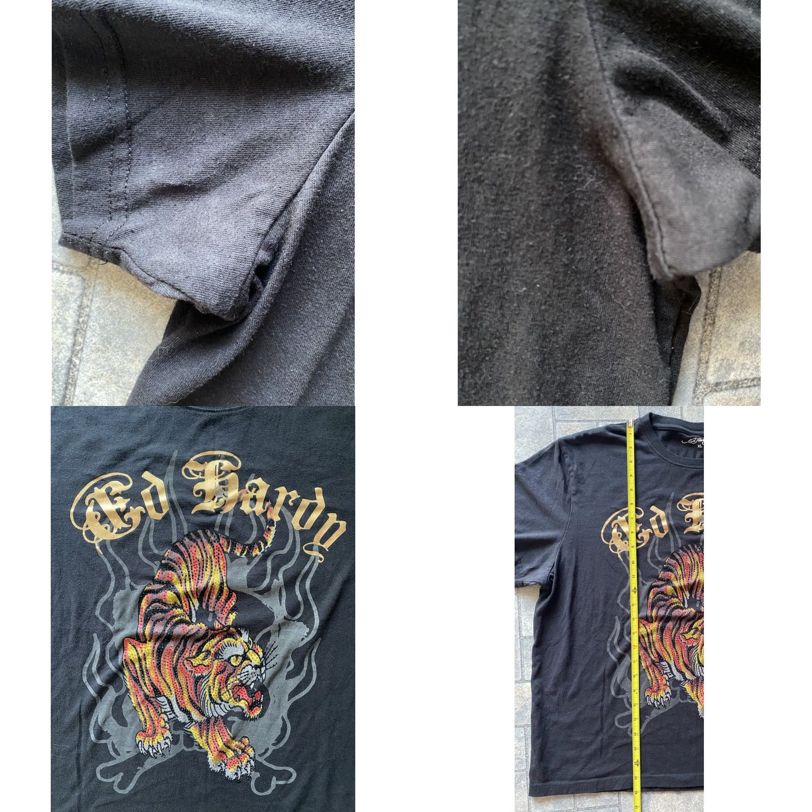 Ed Hardy Ed Hardy Men’s T-Shirt XL Black Short Sleeve Rhinestone Tiger Y2K Size US XL / EU 56 / 4 - 8 Thumbnail