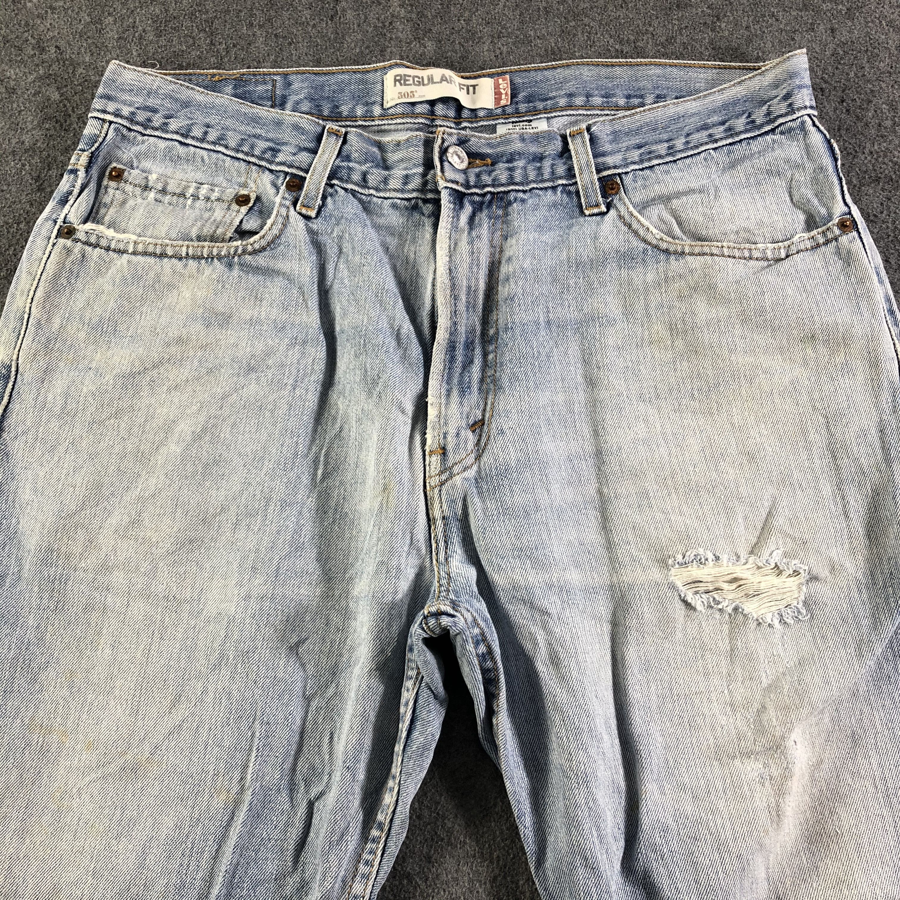 Levi's Vintage Blue Wash Levis 505 Jeans-J3099 Size US 36 / EU 52 - 3 Thumbnail