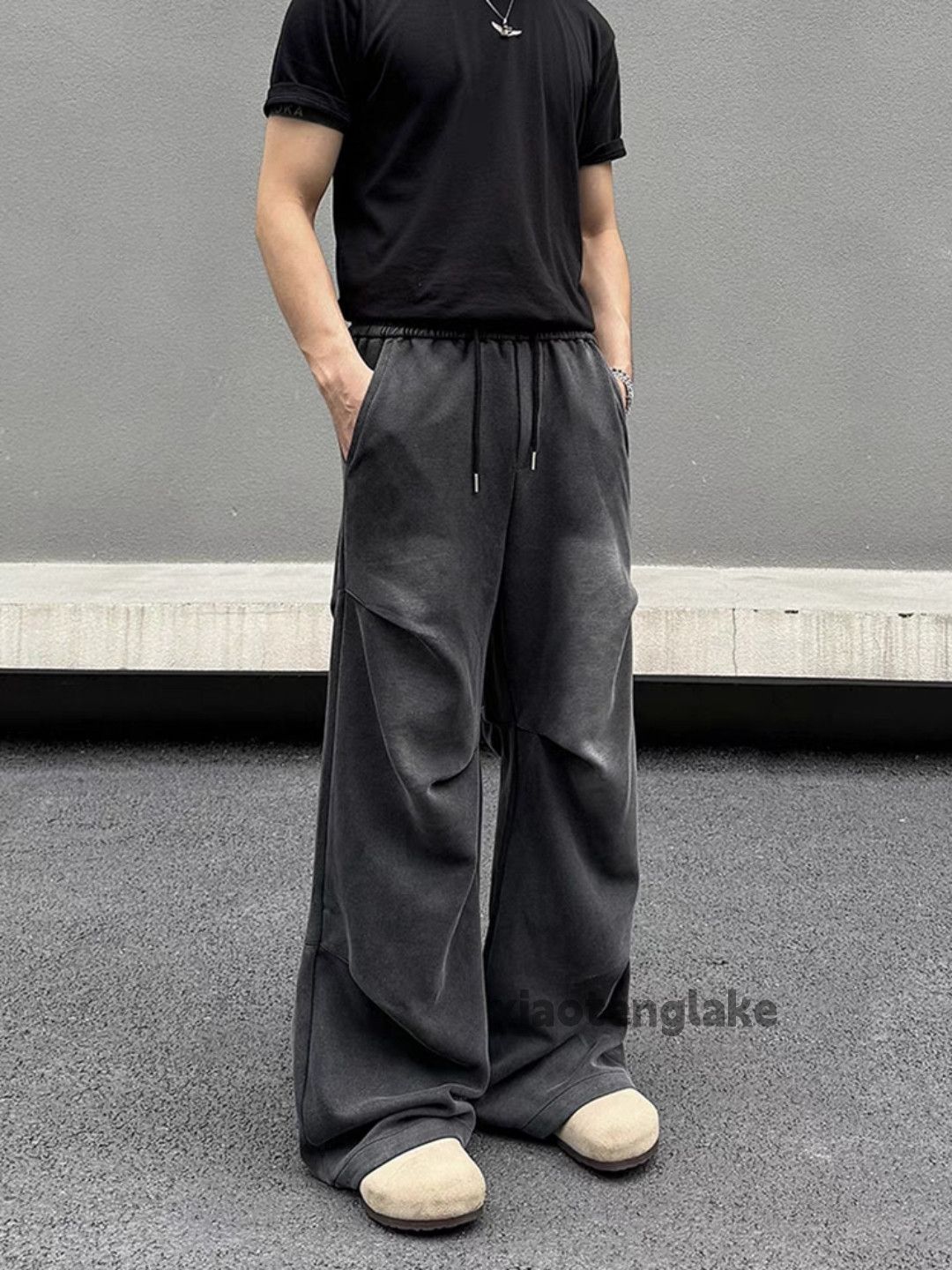 Designer × Japanese Brand × Vintage washed faded utility pleated yuppie bootcut sweatpants Size US 36 / EU 52 - 1 Thumbnail