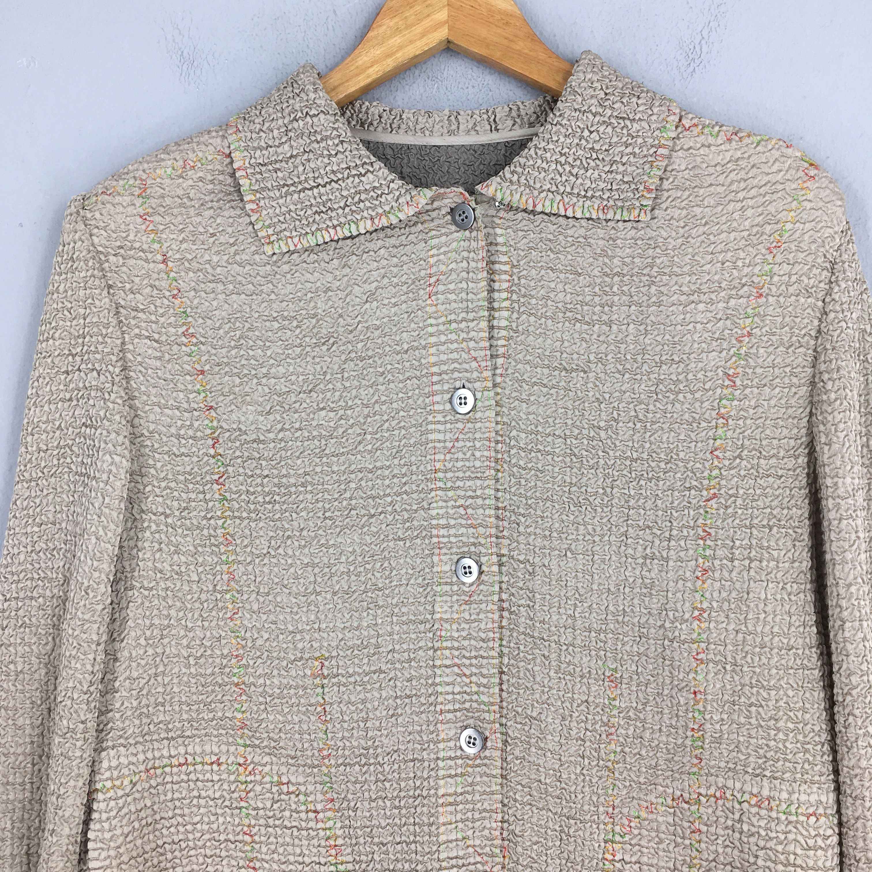 Vintage Vintage Japanese Casual Inspired Women Pleated Blouse Large Size L / US 10 / IT 46 - 2 Thumbnail