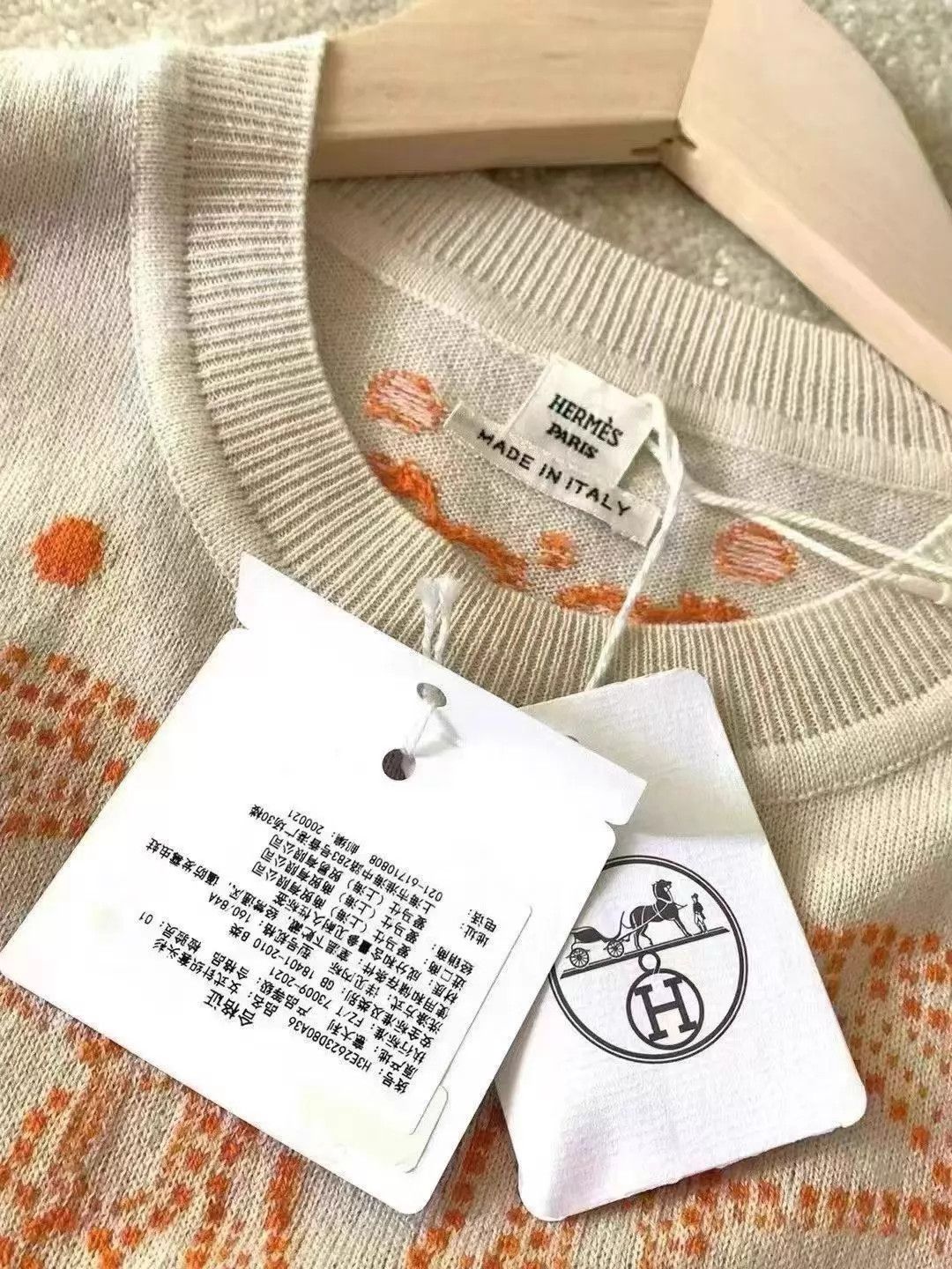 Hermes Hermes cashmere-cotton short-sleeve knit pullover N635 Size XS / US 0-2 / IT 36-38 - 5 Thumbnail