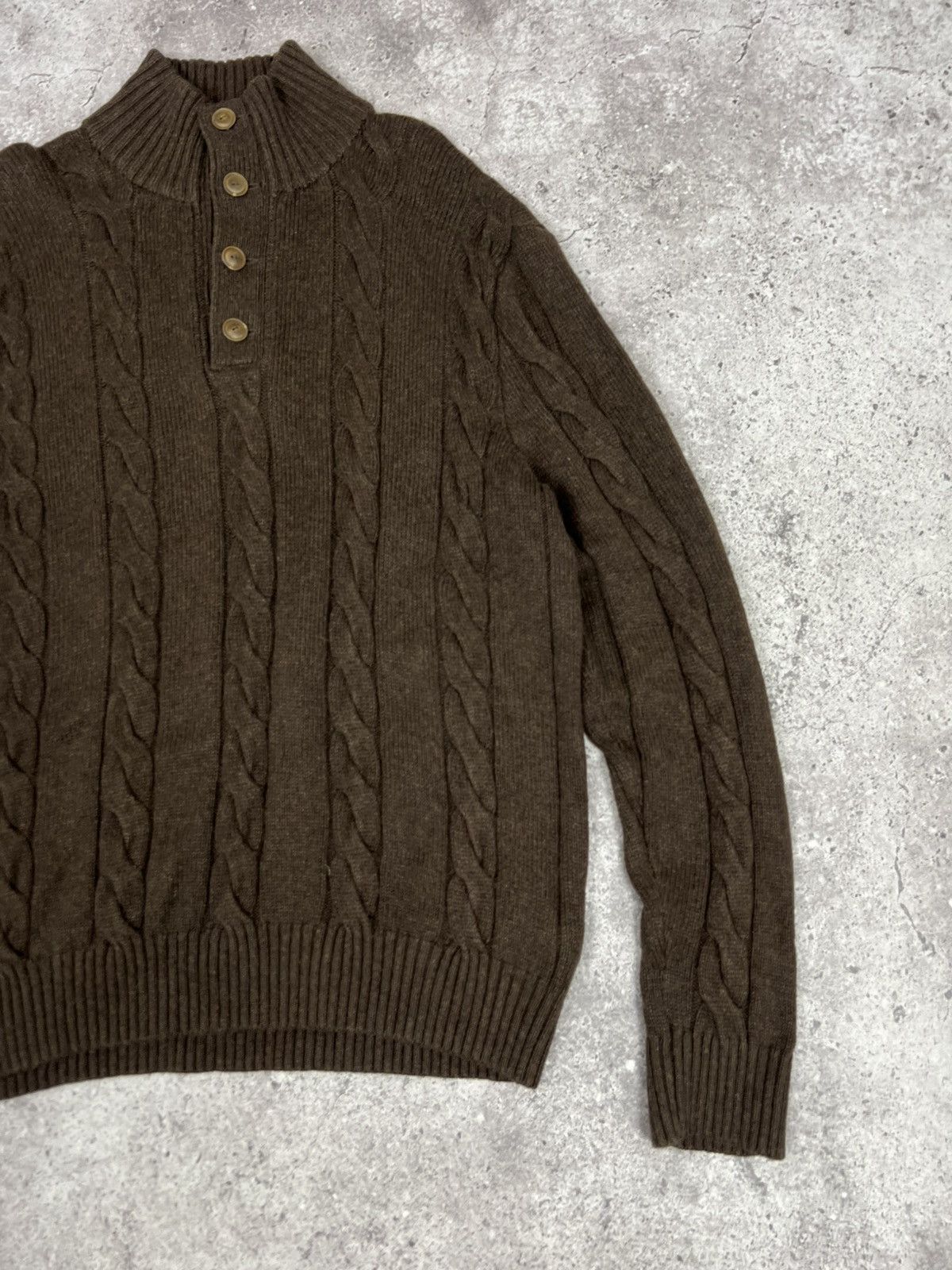 Polo Ralph Lauren Vintage Polo Ralph Lauren Silk Cashmere Knit Sweater Brown Size US XXL / EU 58 / 5 - 3 Thumbnail