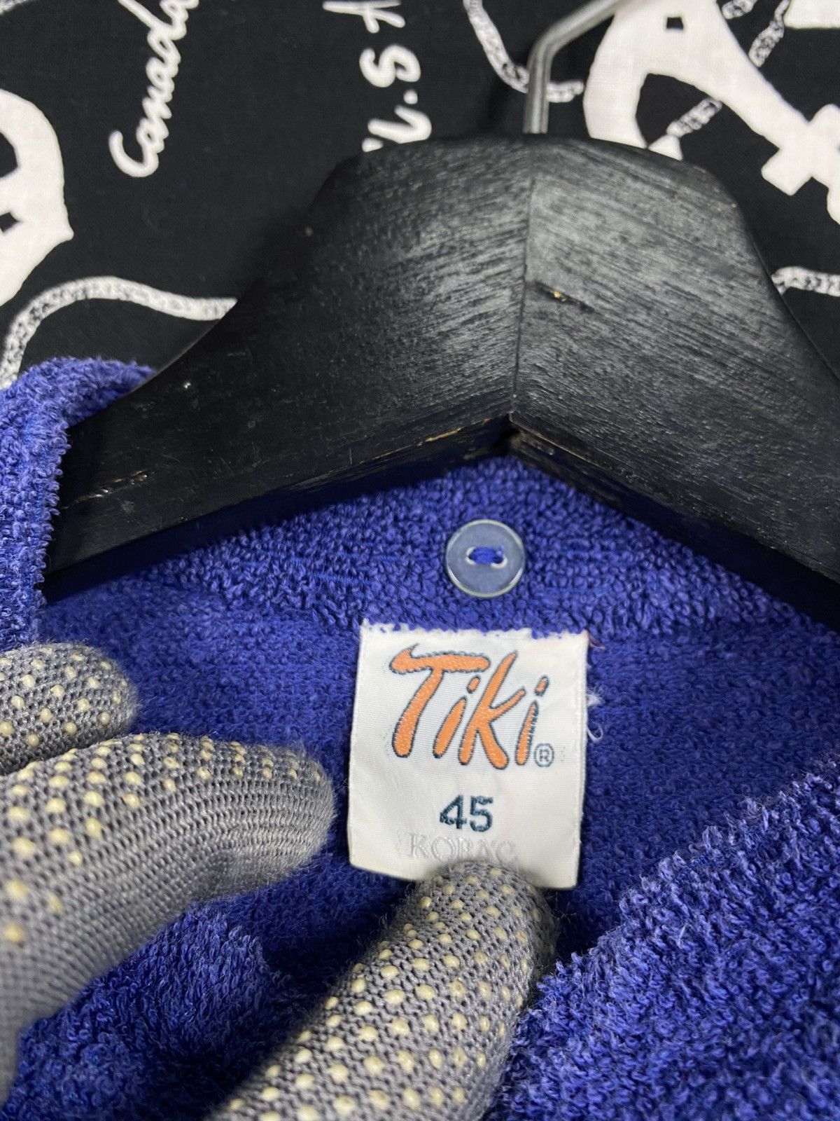 Vintage Vintage Tiki Blue Terry Zip-Up Jacket Casual Streetwear Size US S / EU 44-46 / 1 - 8 Thumbnail