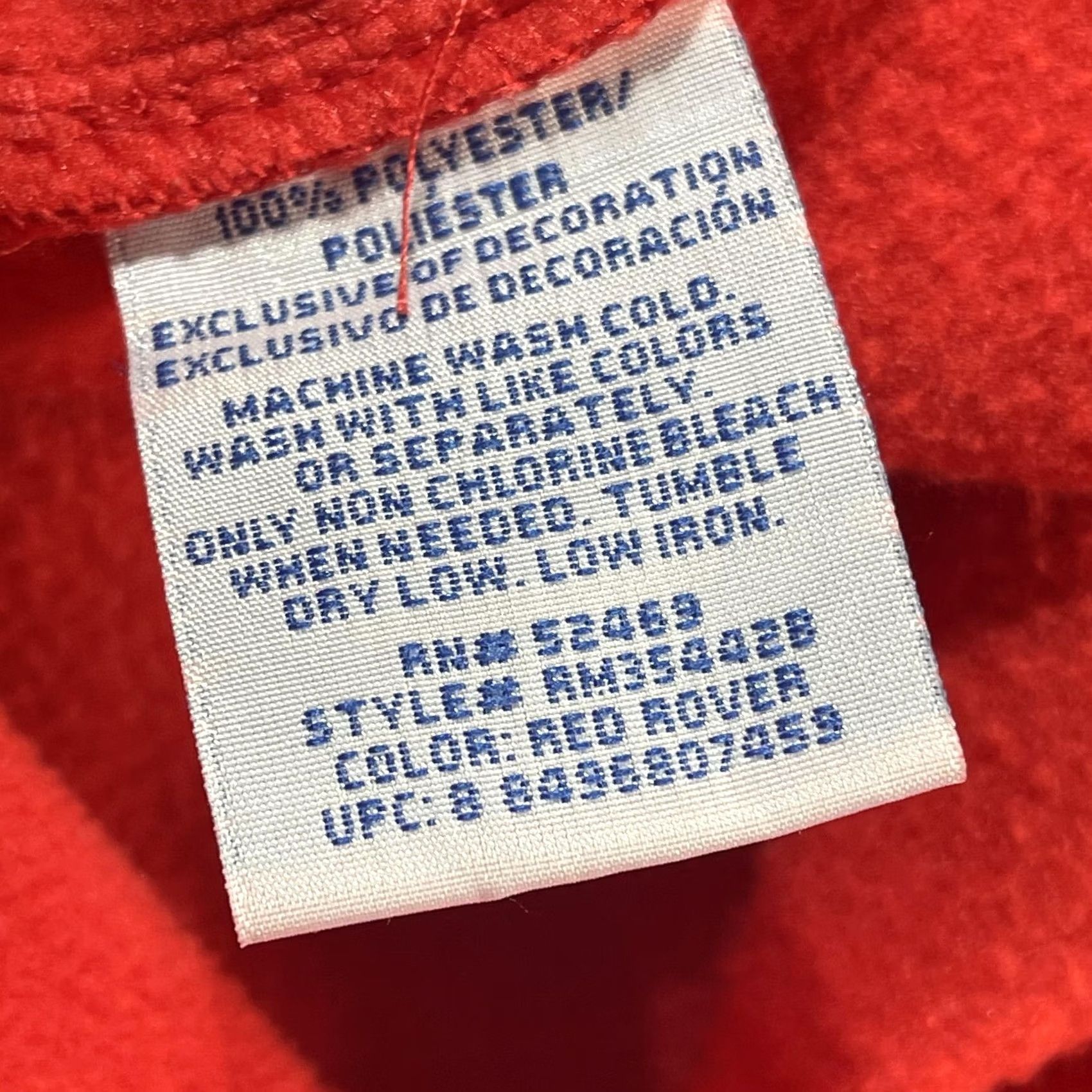 Starter Starter Jacket Mens 2XL Fleece Red Gray Trim Full Zip High Collar Pockets Raglan Size US XXL / EU 58 / 5 - 6 Thumbnail