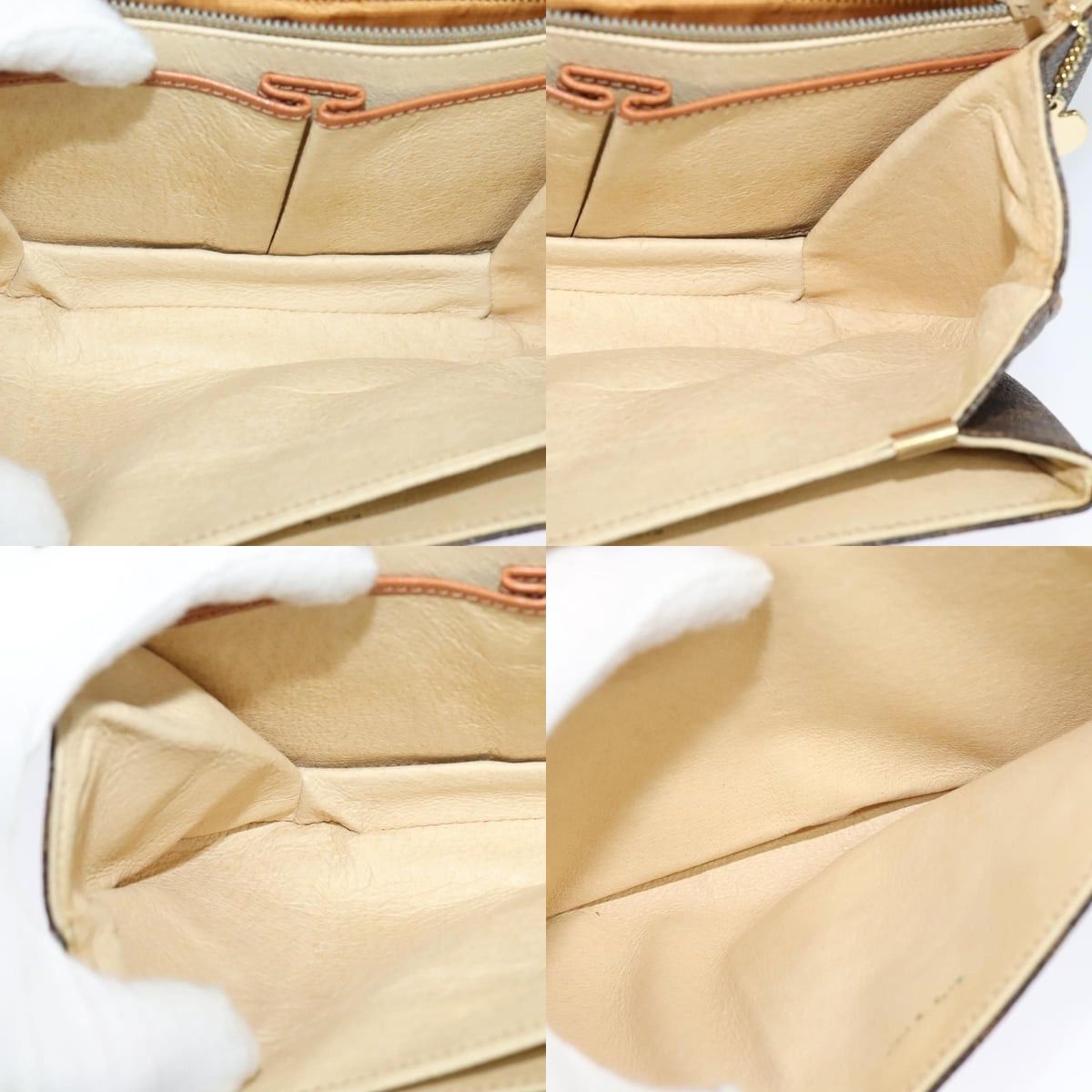 Celine CELINE Macadam Canvas Shoulder Bag Pvc Leather Brown Gold Size ONE SIZE - 12 Thumbnail