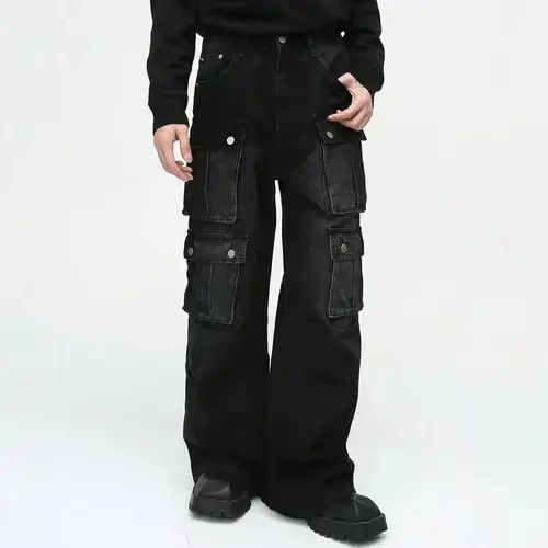 Other Vintage Multi Pocket Cargo Denim Size US 33 - 3 Thumbnail