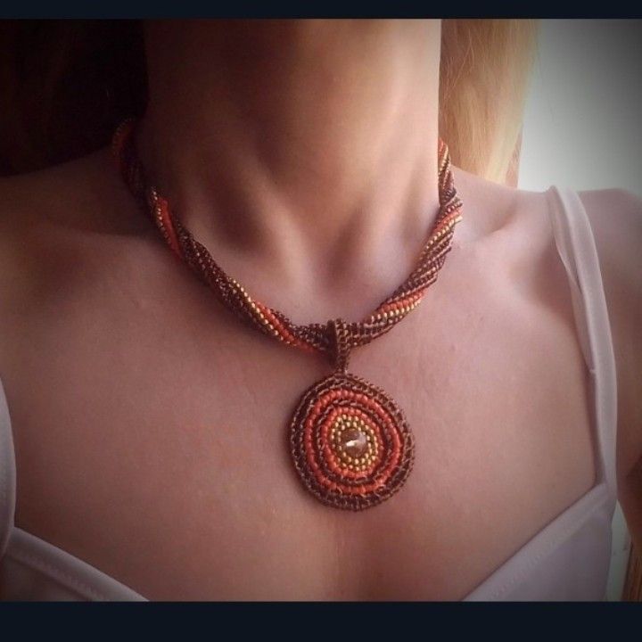 Handmade Necklace Vintage antique style Pendant Earrings Size ONE SIZE - 5 Thumbnail
