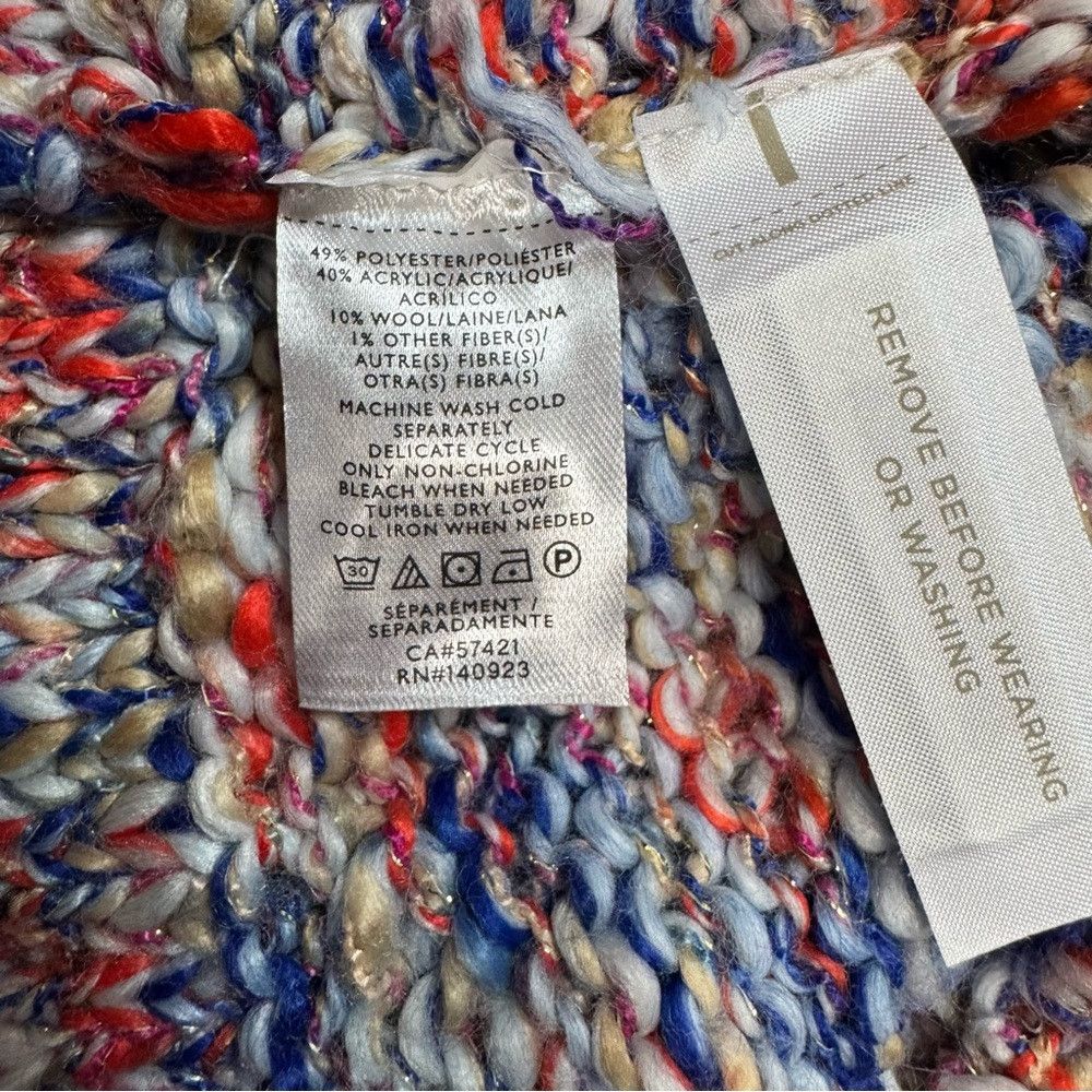 Lou & Grey NWT New $90 Lou & Grey Wool Blend Multicolor Chunky Knit Sw Size XS / US 0-2 / IT 36-38 - 8 Thumbnail
