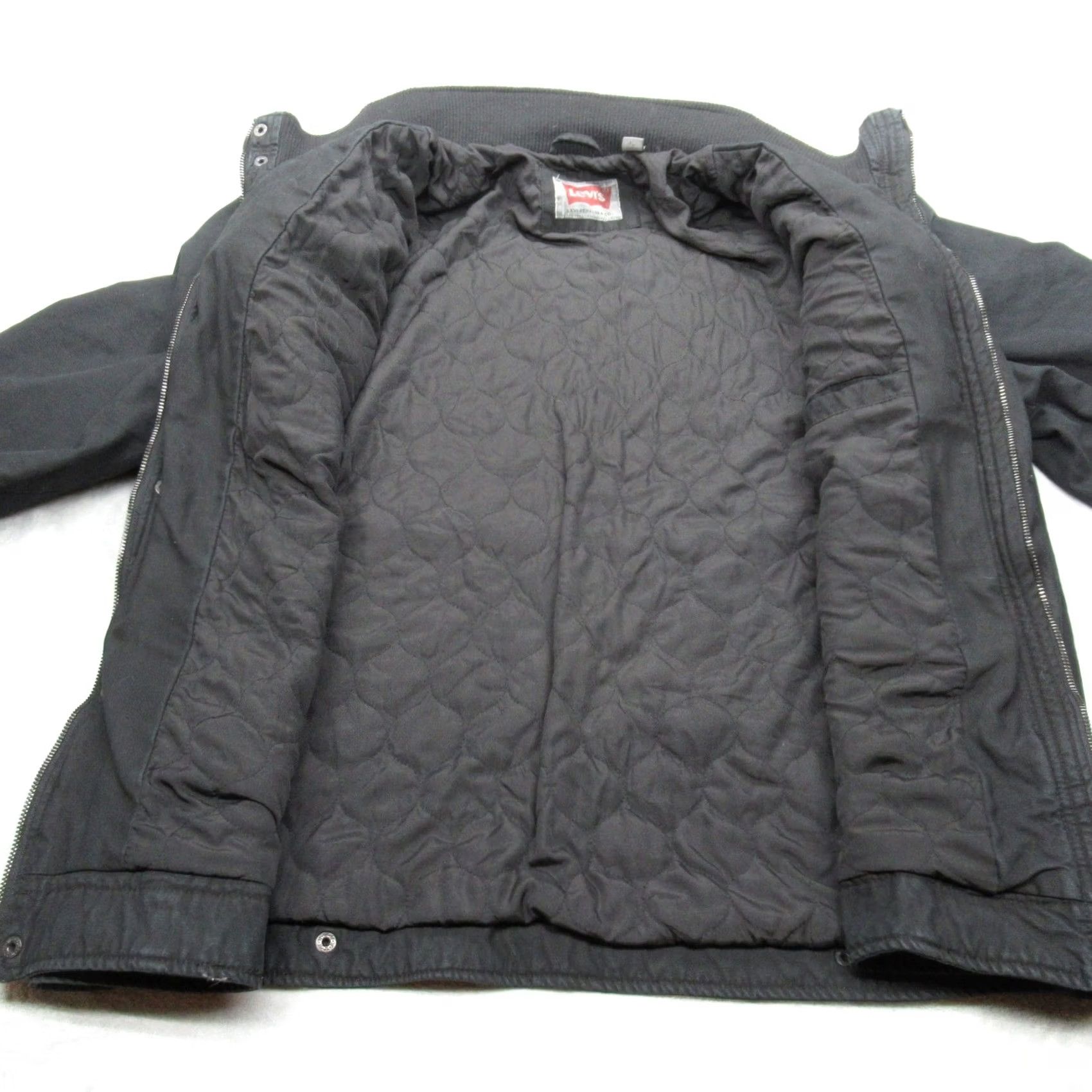 Levi's Levi's Jacket Men XL Black Canvas Pockets Full Zip Lined Military Quilt Insulated Cold Weather Casual Mens Size US XL / EU 56 / 4 - 3 Thumbnail