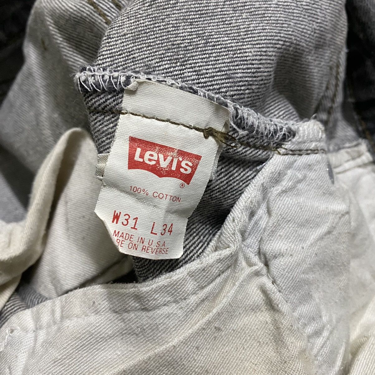 Levi's Vintage 80s Levis 501 Faded Black Jeans Size US 30 / EU 46 - 20 Thumbnail