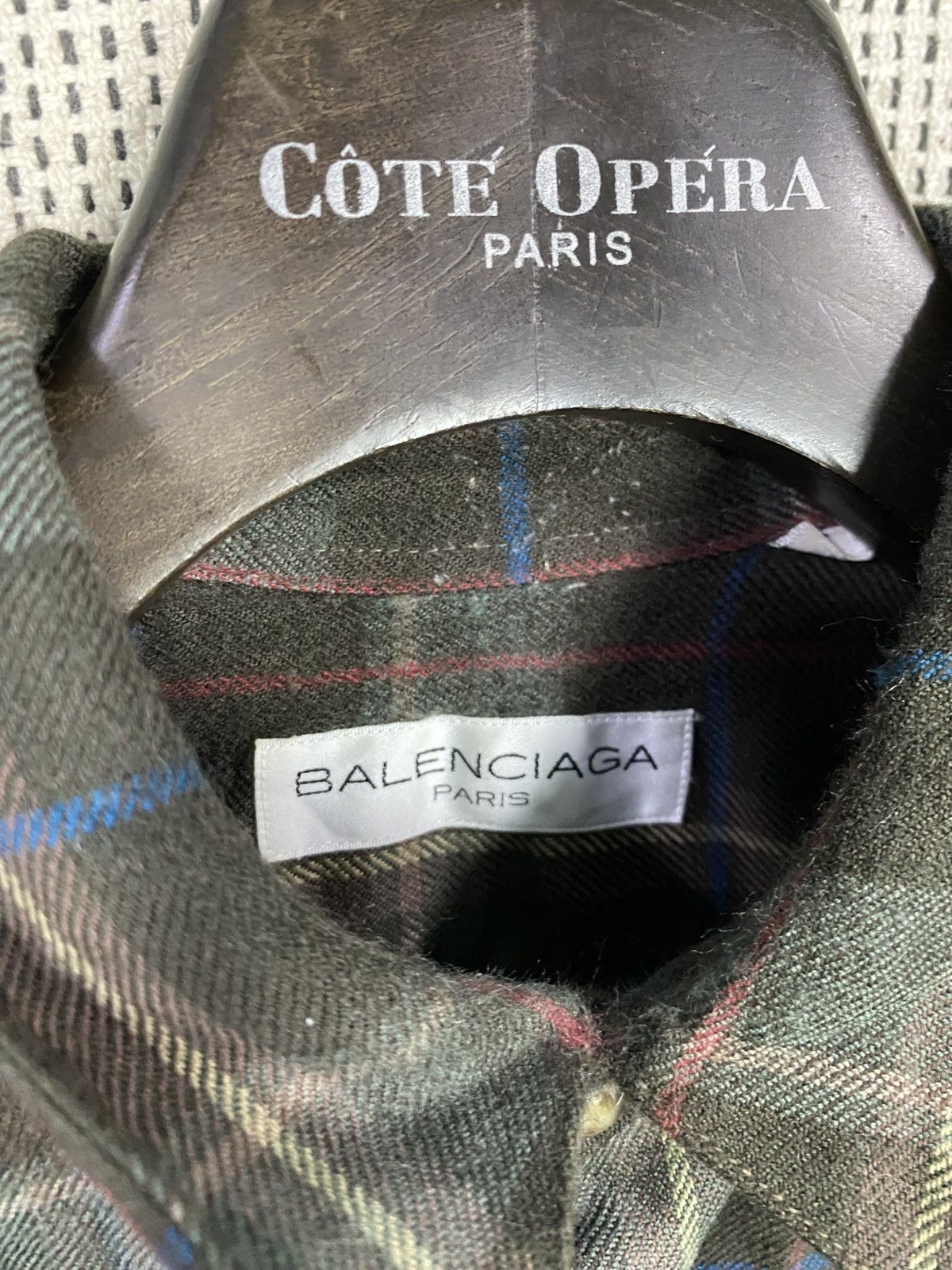 Balenciaga Vintage 90s balenciaga woolshirt button check hard to find Size US M / EU 48-50 / 2 - 9 Thumbnail