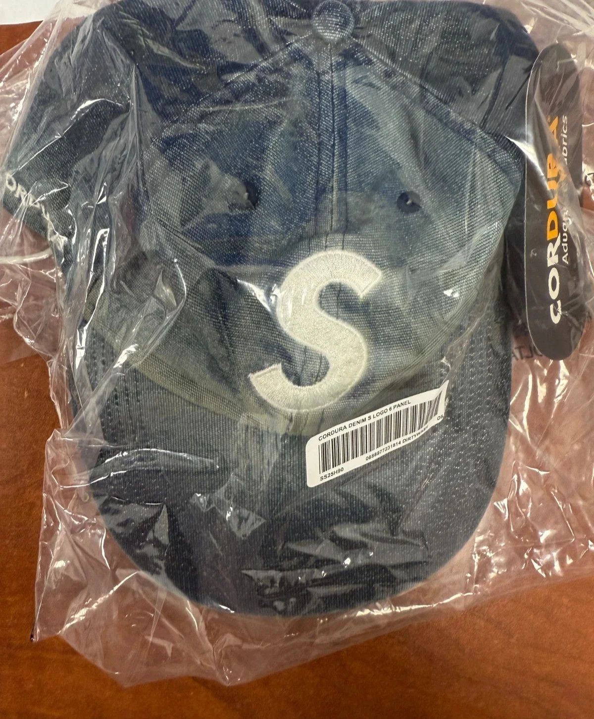 Supreme Supreme Cordura Denim S Logo 6-Panel Denim Sz Adjustable Size ONE SIZE - 4 Thumbnail