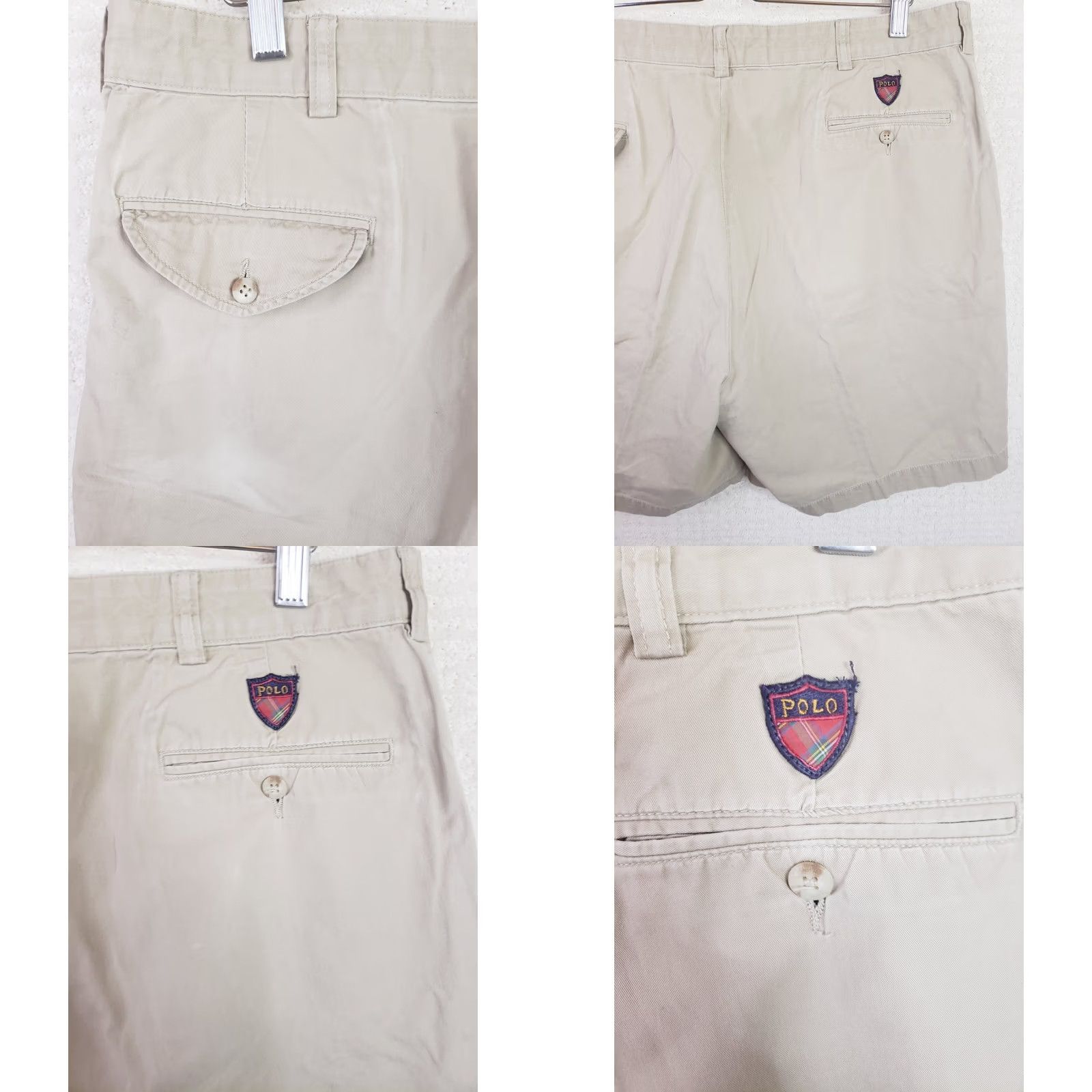 Ralph Lauren Polo Golf Ralph Lauren Chino Shorts Mens 38x8 Beige Cotton Pleated Zip Closure Regular Fit Shortsevent Casual Mens Size US M / EU 48-50 / 2 - 8 Thumbnail