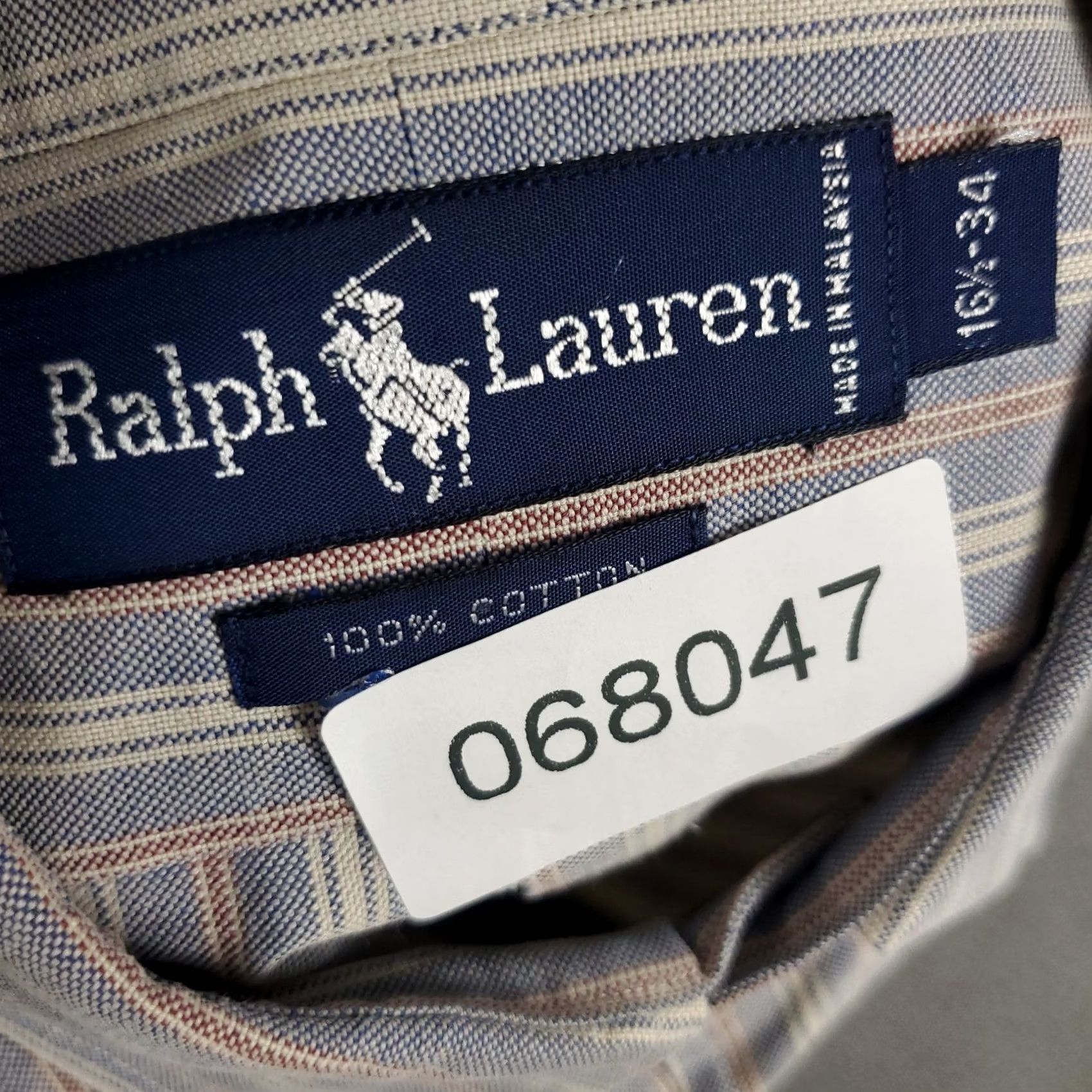 Ralph Lauren Ralph Lauren Shirt Mens 16.5 Blue Striped Pony Dress Button Up Long Sleeve Shirt Size 46R - 8 Thumbnail