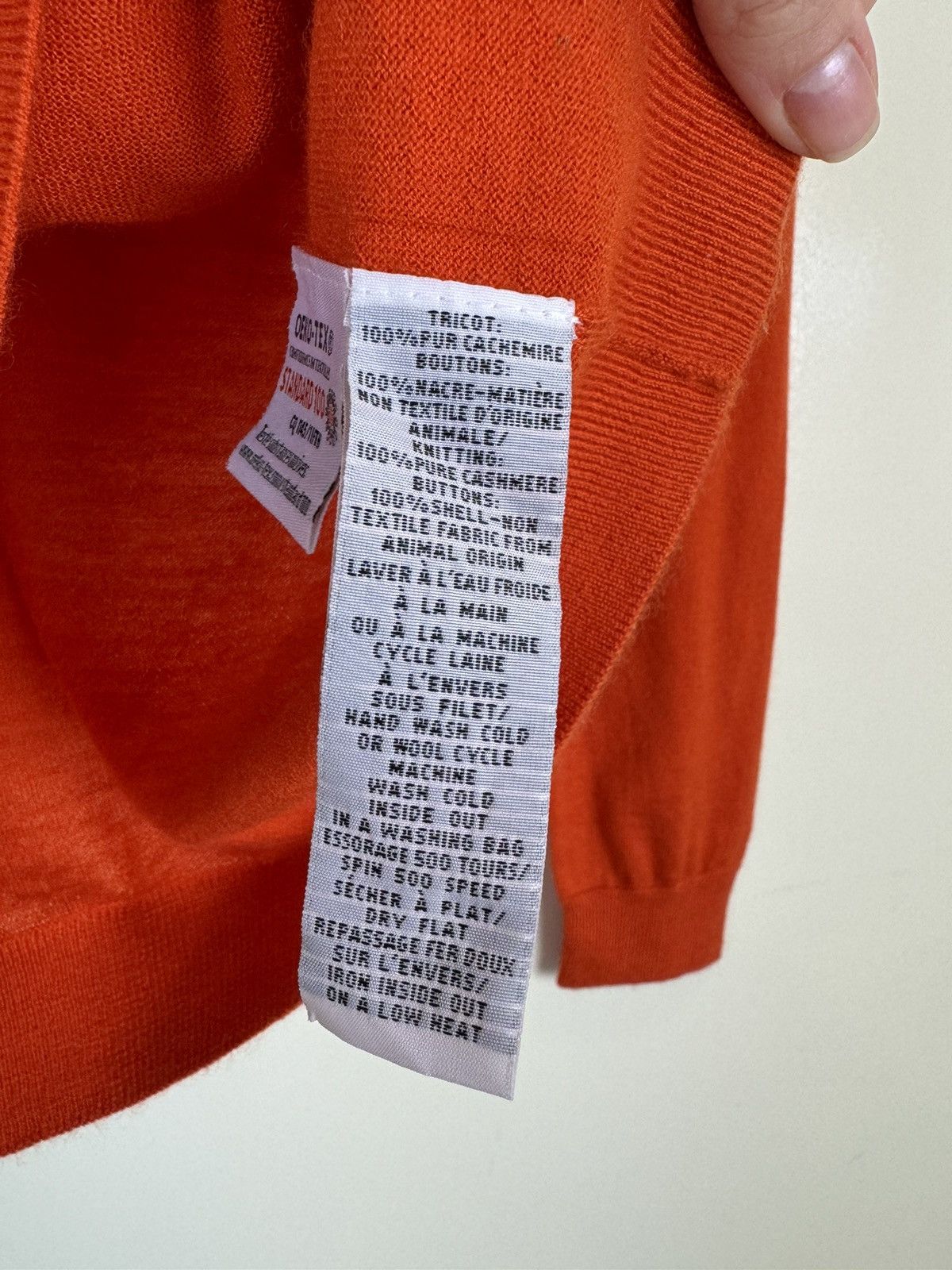 Bompard ERIC BOMPARD Cashmere red orange cardigan sweater loro piana Size S / US 4 / IT 40 - 7 Thumbnail