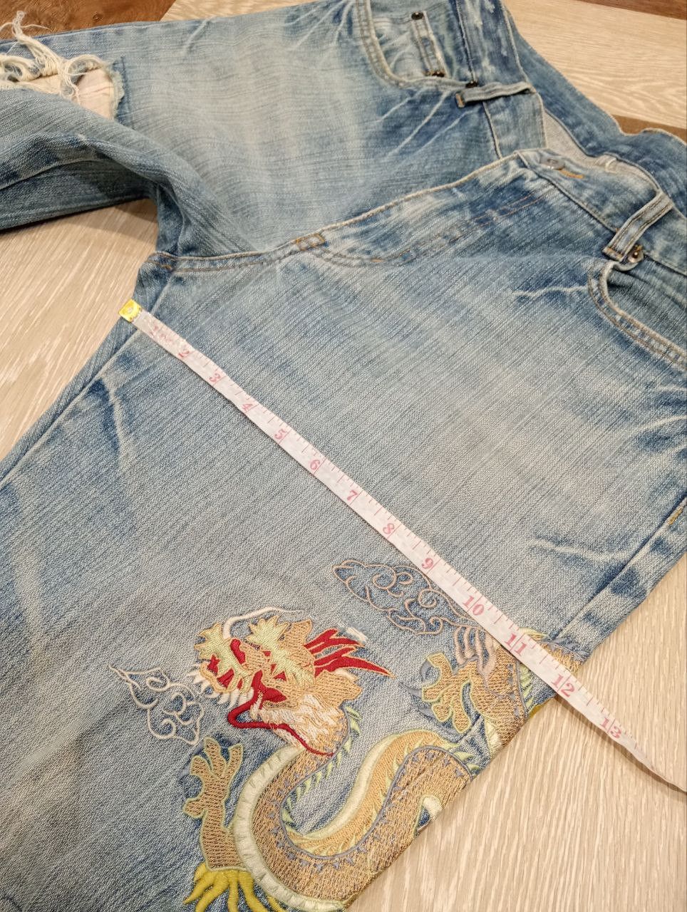 Japanese Brand JAPANESE BRAND EMBROIDERY DRAGON SUKAJAN BLUR JEANS Size US 34 / EU 50 - 14 Thumbnail