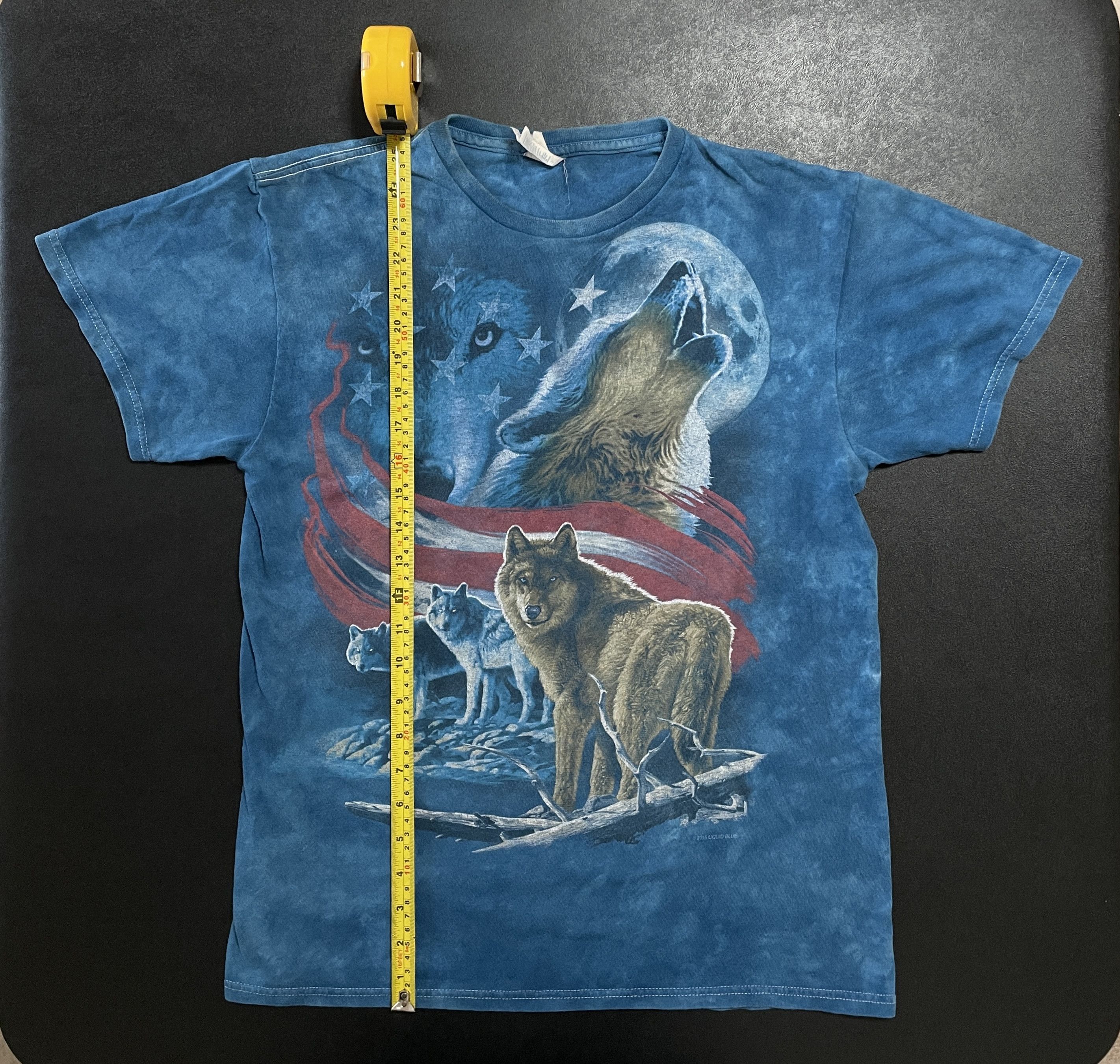 Liquid Blue Liquid Blue USA Flag Wolf Tie Dye Shirt Medium Size US M / EU 48-50 / 2 - 6 Thumbnail