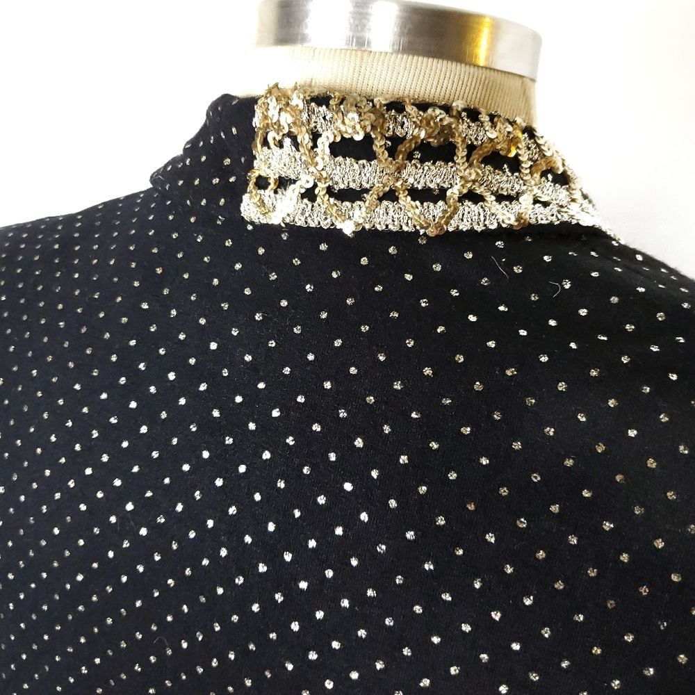Vintage Vintage Gold & Silver 80s Sequin Blazer L Vogue Paris Size L / US 10 / IT 46 - 5 Thumbnail