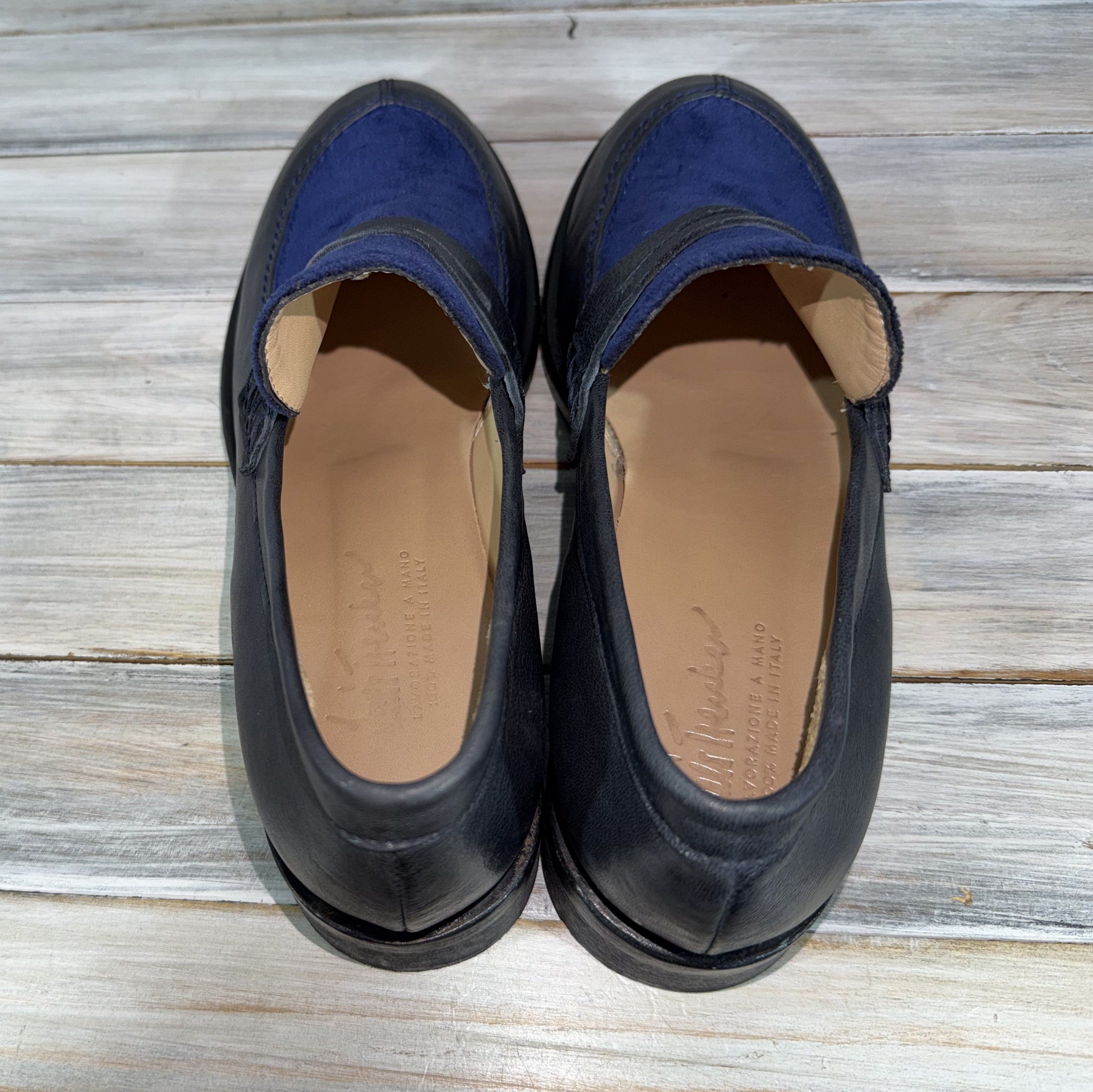 Other LUIS TRENKER Loafers Shoes Navy Made In Italy Luxury Brand Size US 8 / IT 38 - 12 Thumbnail