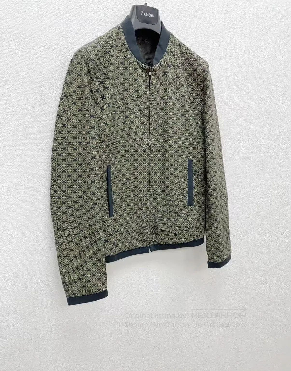 Dolce & Gabbana Green Patterned Bomber Jacket Size S. Size US S / EU 44-46 / 1 - 2 Thumbnail