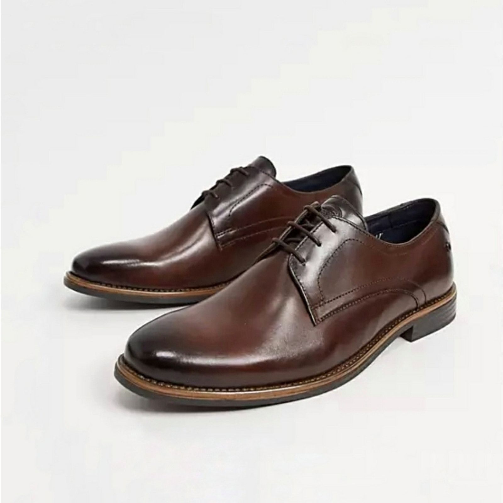 Base London Base London Draco Derby Shoes in Brown Leather Size US 11 / EU 44 - 10 Thumbnail