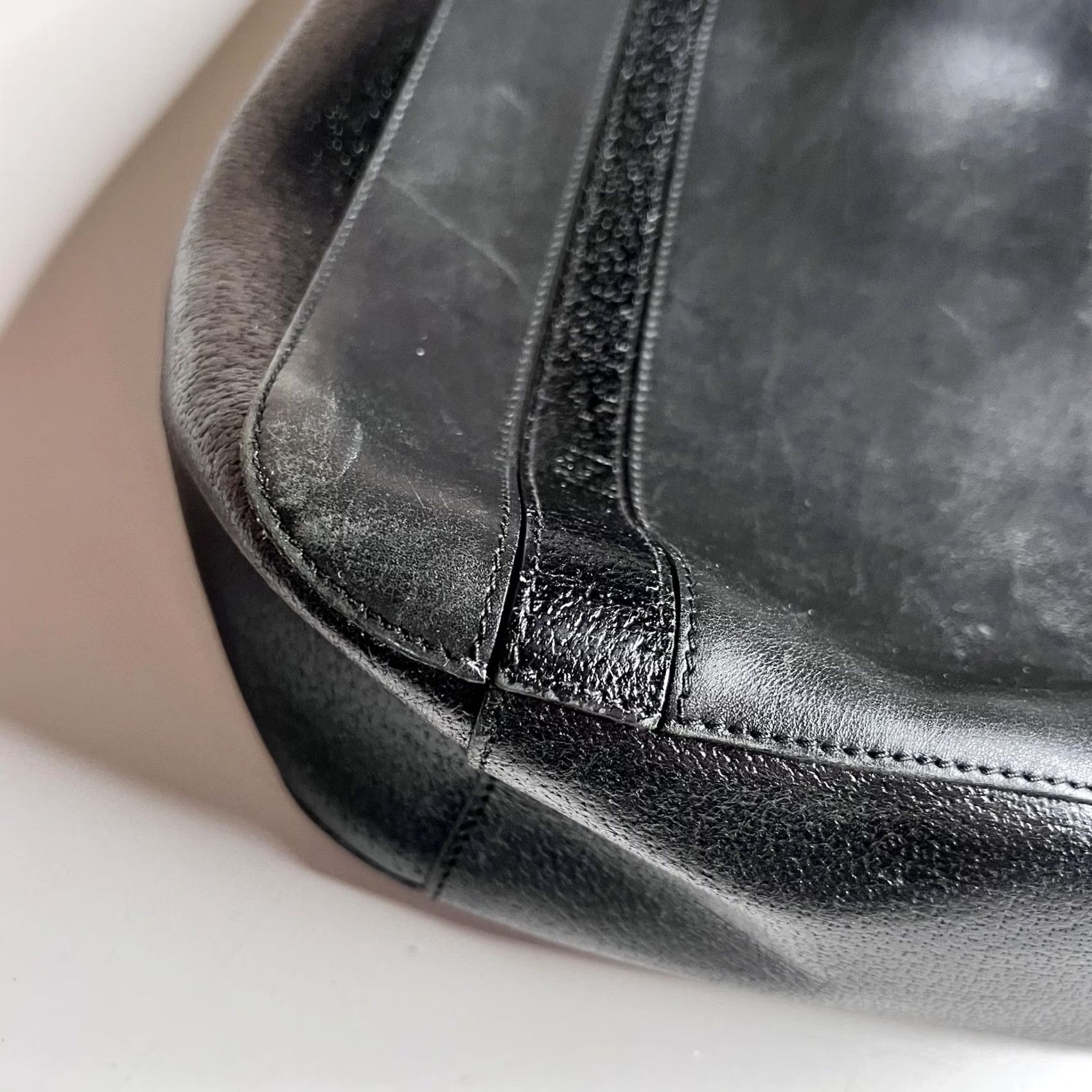 Coach Coach Womens Medium Black Leather Shoulder Bag Made In Italy Purse F9E-6706 Magnetic Lined Size ONE SIZE - 3 Thumbnail