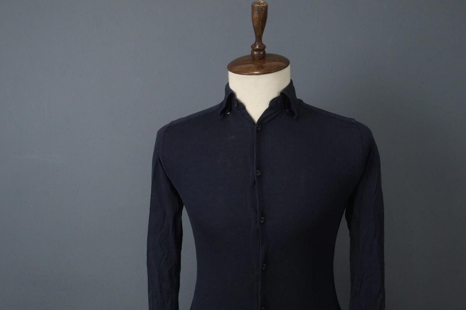Eton Eton Navy 100% Cotton Slim Fit Button Down Shirt Size XS Size US XS / EU 42 / 0 - 2 Thumbnail