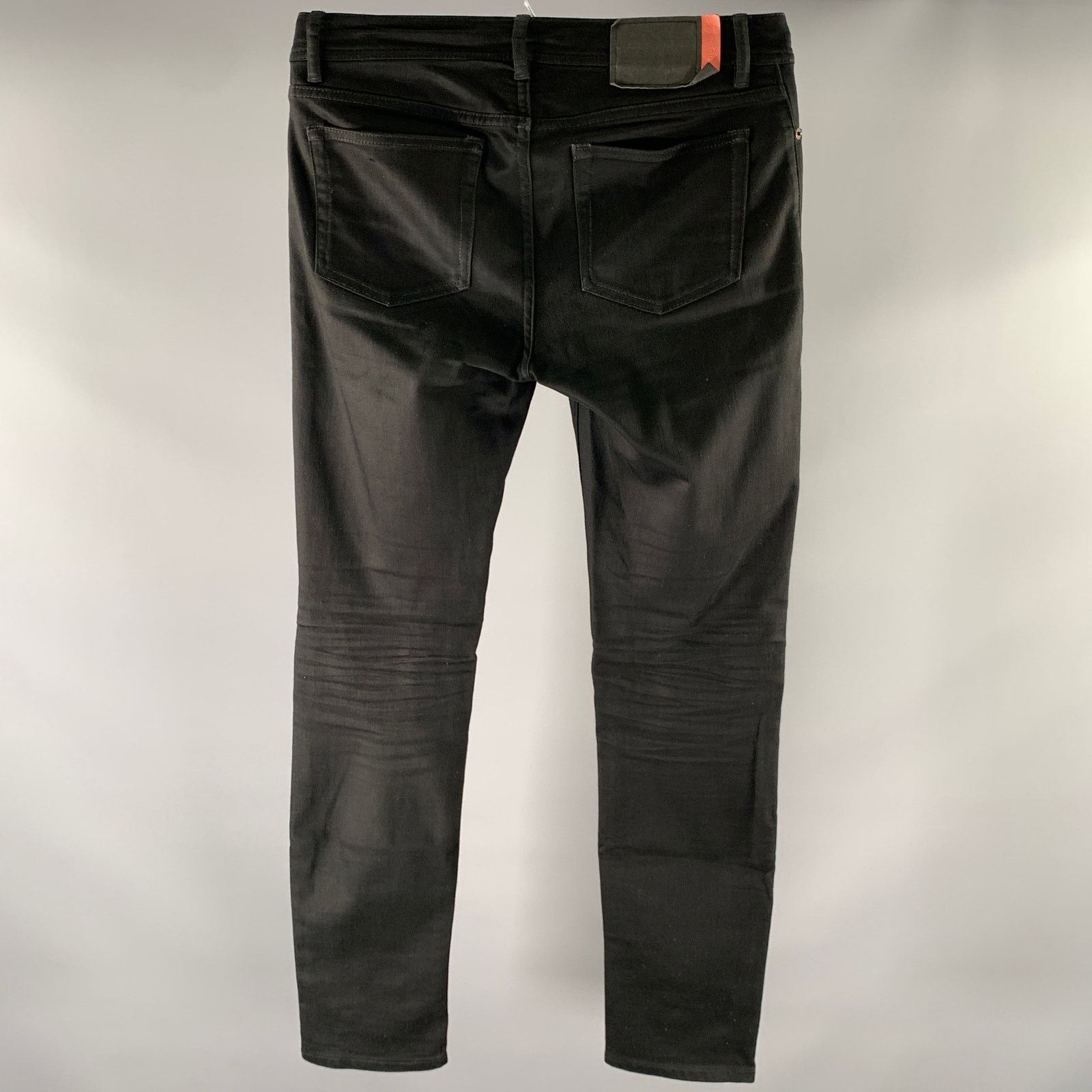 Acne Studios ACNE Size 31 Black Cotton Slim Fit Jeans Size US 31 - 3 Thumbnail
