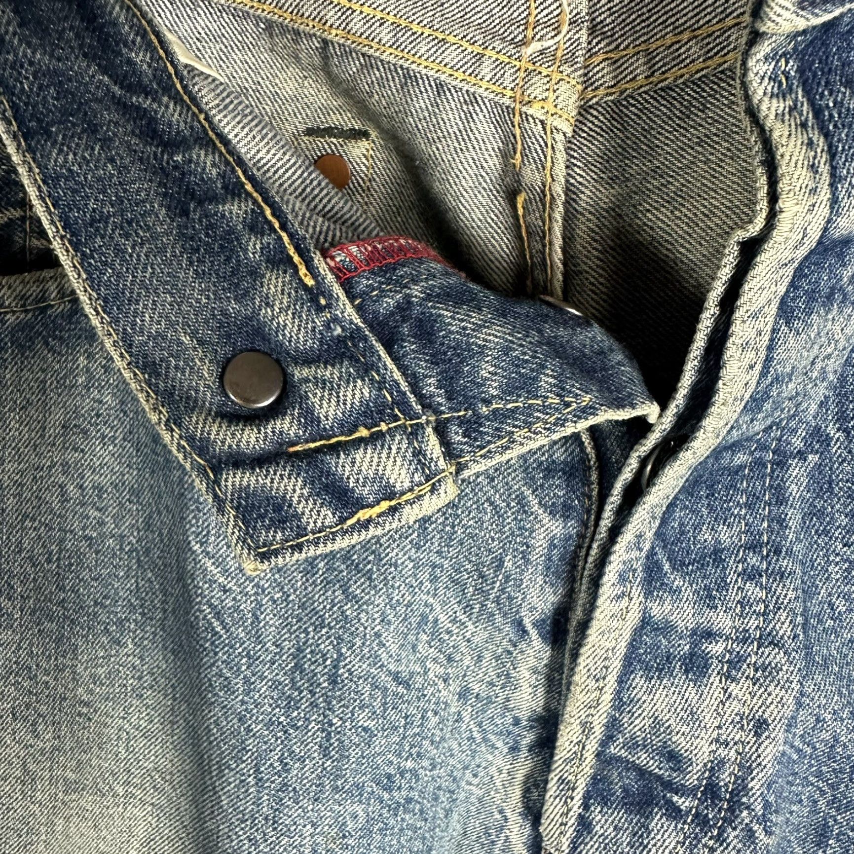 Denime Dope & Drakkar Japan Selvage Denim Jeans 501x Remake Redline 34x35 Jeans Men 34 Inseam Blue Straight Denim 34 Mens Dope & Drakkar Size US 34 / EU 50 - 6 Thumbnail