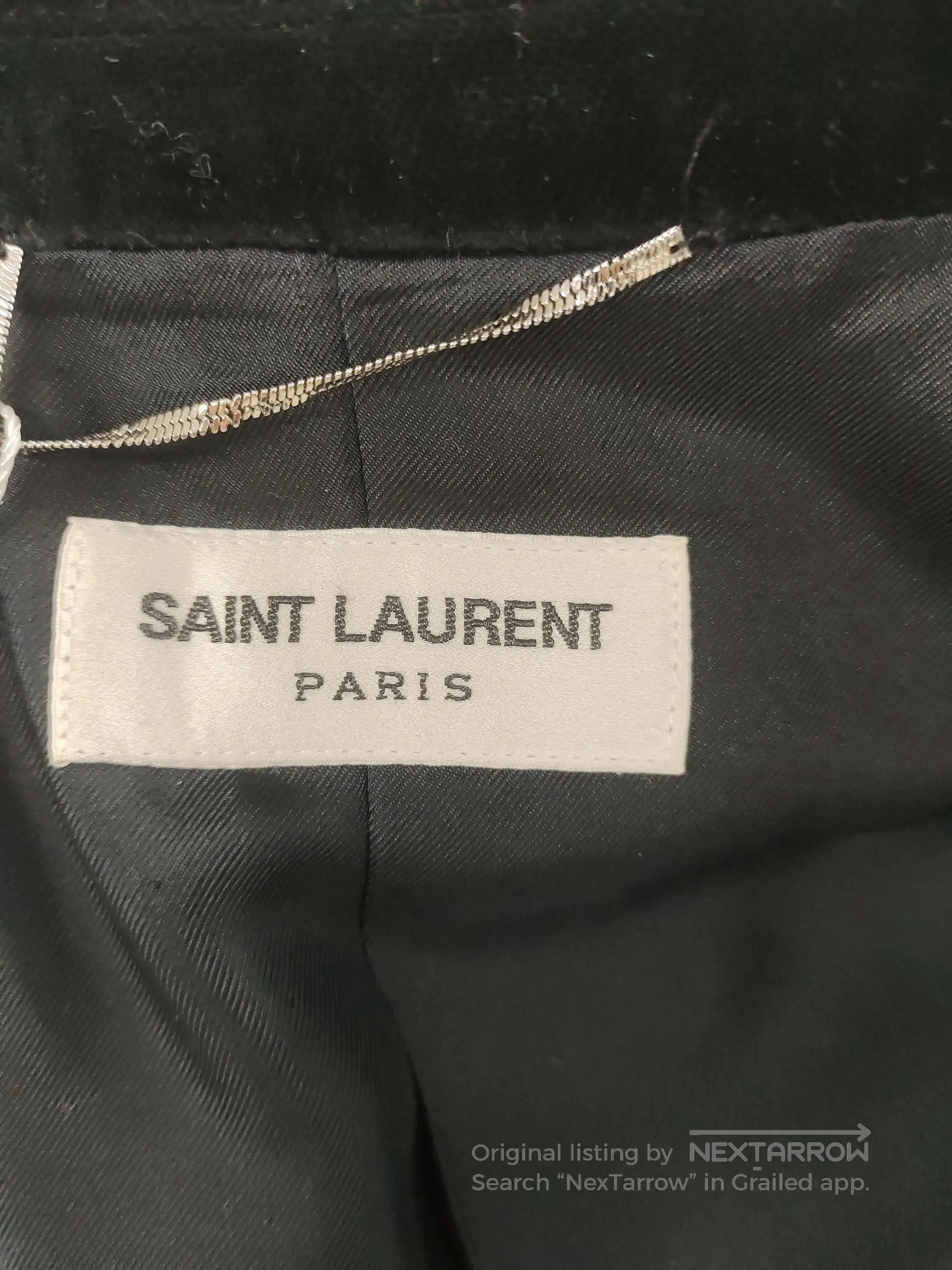 Saint Laurent Paris Saint Laurent Black Velvet Blazer Size 48. Size US M / EU 48-50 / 2 - 3 Thumbnail