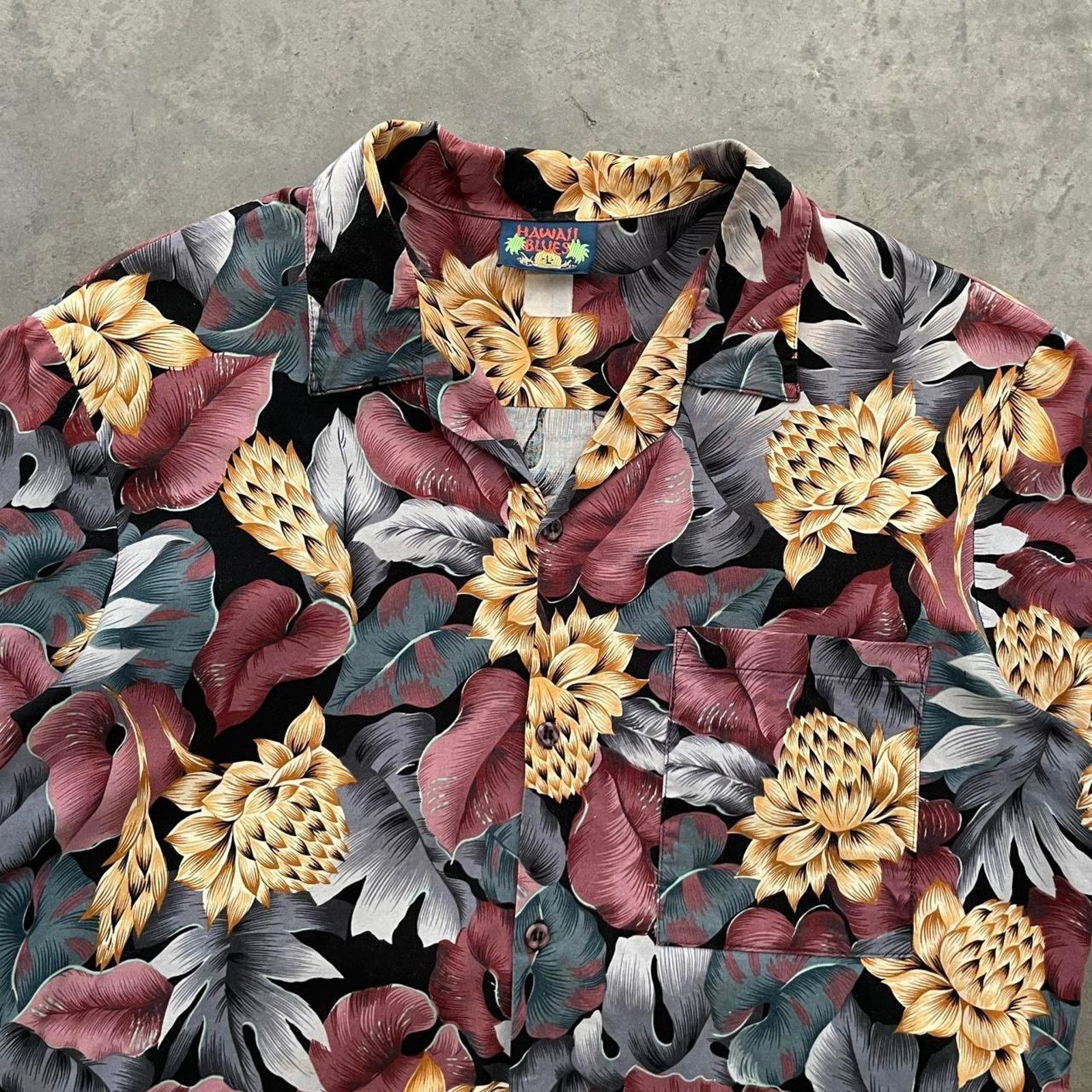 Vintage Vintage Hawaii Blues Black Hawaiian Shirt Size US L / EU 52-54 / 3 - 2 Thumbnail