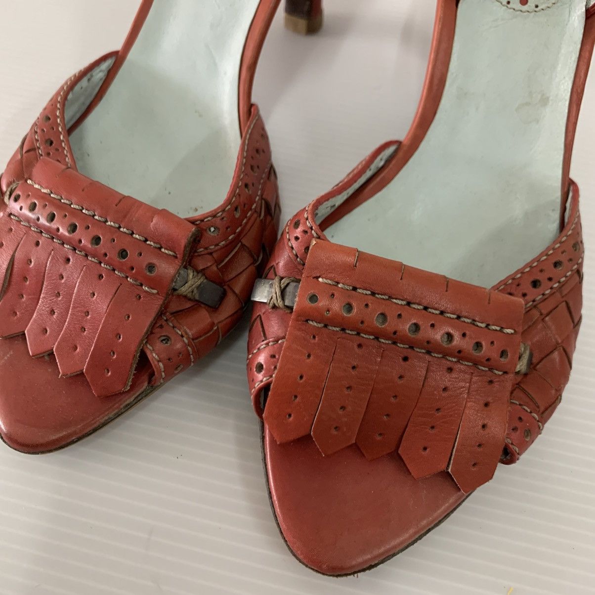 Bottega Veneta Bottega Veneta Leather Heels Size US 7.5 / IT 37.5 - 3 Thumbnail