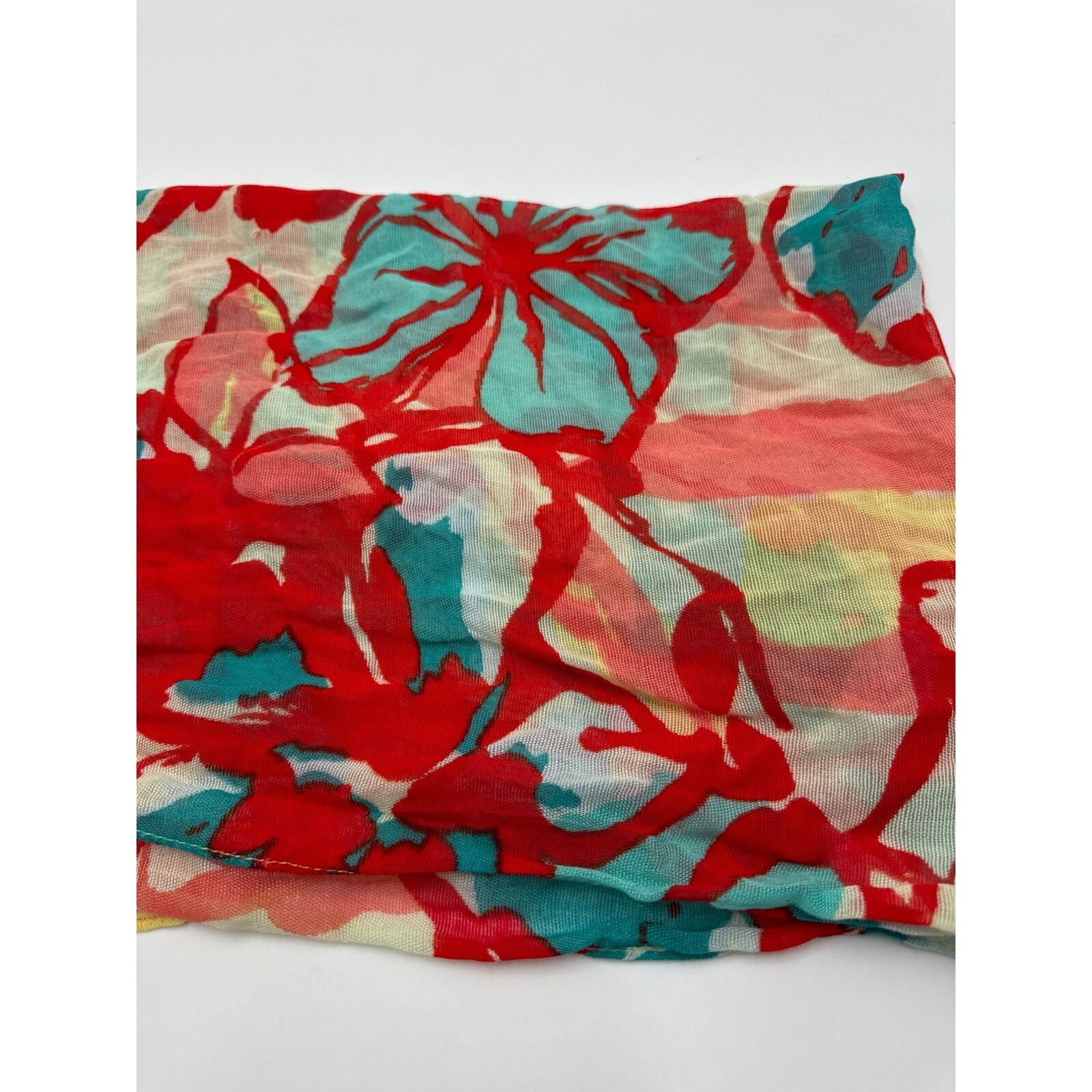 Other Collection eighteen soft fringe Scarf Colorful Floral Size ONE SIZE - 6 Thumbnail