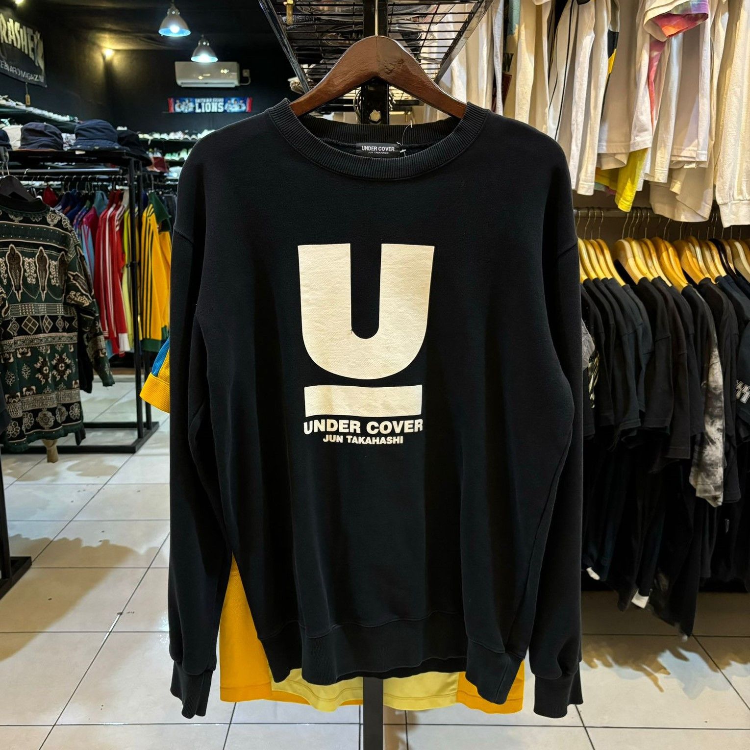 Pre-owned Undercover X Vintage Undercover U Big Logo Sweatshirt Punk Japan Style In Black