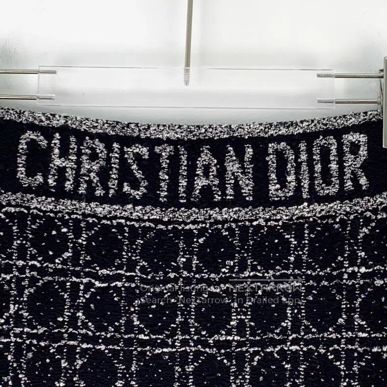 Dior Dior 24 black diamond cotton blended tweed front and back Size 25" / US 0 / IT 36 - 5 Thumbnail