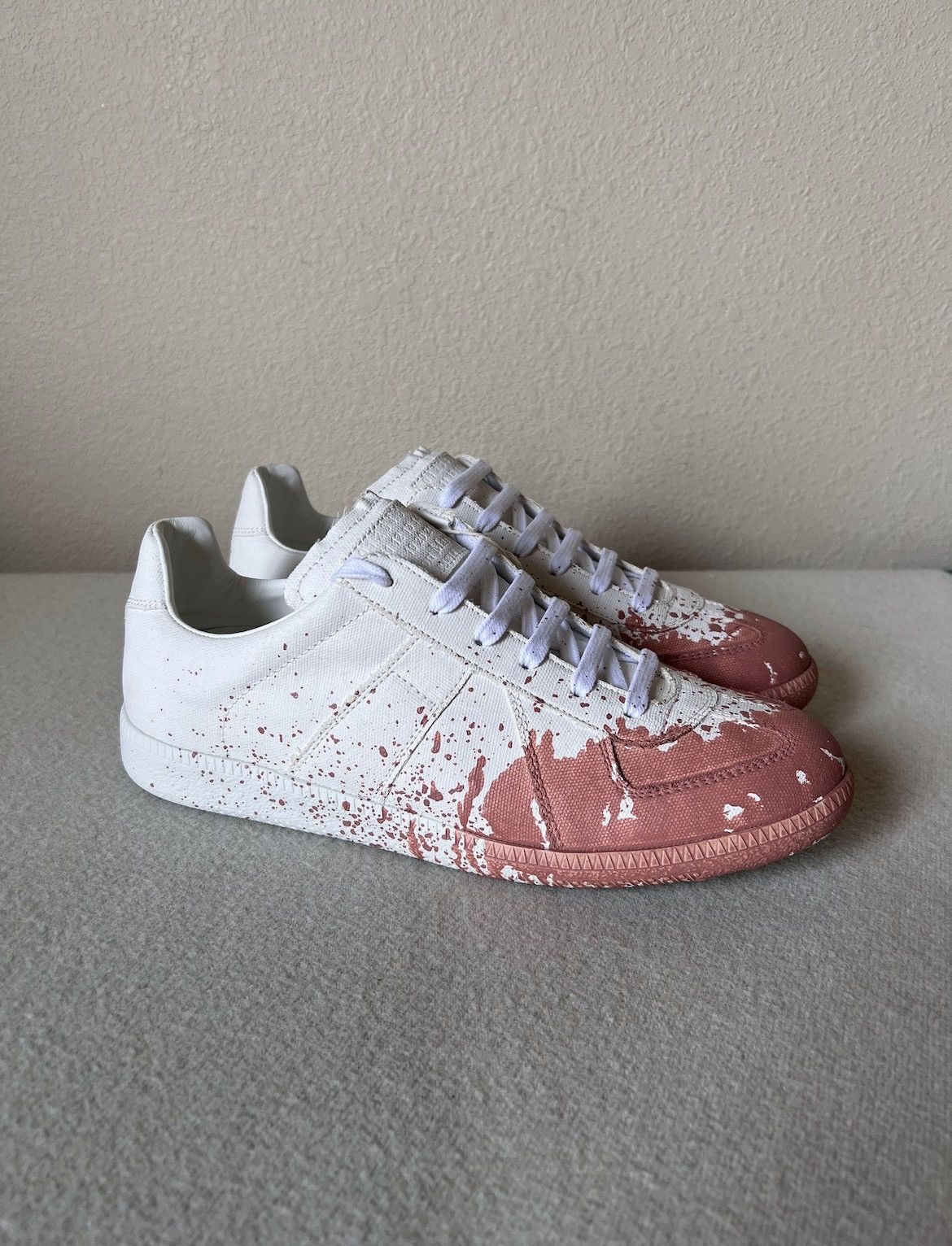 Maison margiela paint splatter red outlet