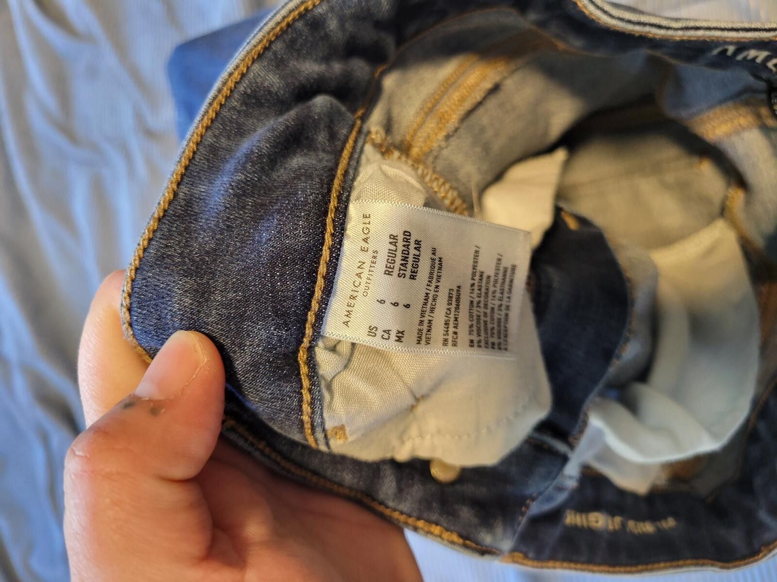 American Eagle Outfitters American Eagle Women's Blue Skinny Jeans Size 6 Regular Size 28" / US 6 / IT 42 - 6 Thumbnail