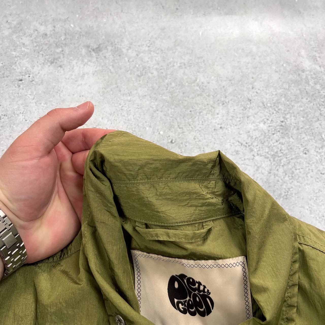 Pretty Green Pretty Green Crinkle Nylon Light Jacket Green Size L Size US L / EU 52-54 / 3 - 7 Thumbnail
