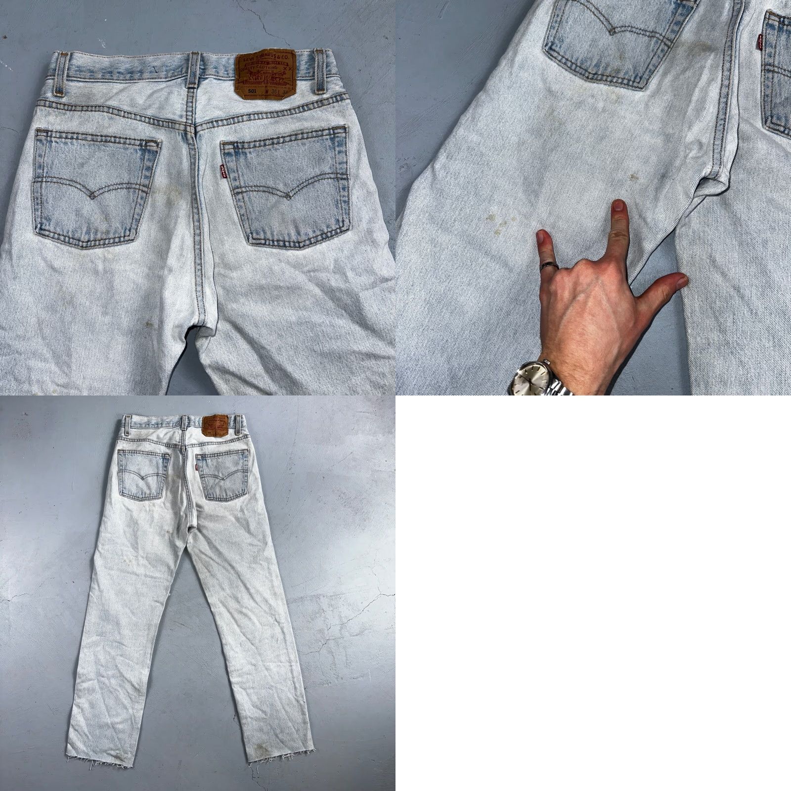 Levi's VINTAGE Levi's 501 Jeans Straight Men 30x34 Blue Light Wash USA 90s Component: Comfort Size US 30 / EU 46 - 10 Thumbnail