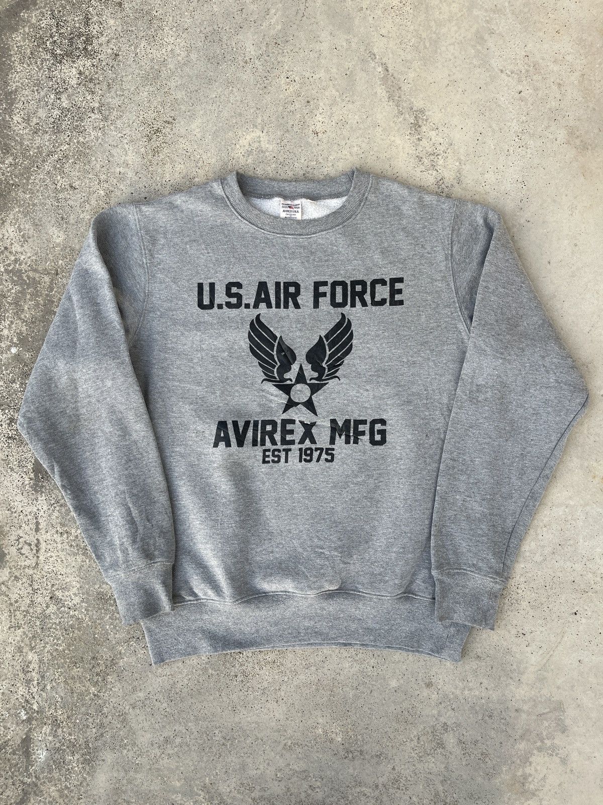 Avirex × Vintage Vintage 90s Avirex MFG US Air Force Sweatshirt Size US L / EU 52-54 / 3 - 1 Thumbnail