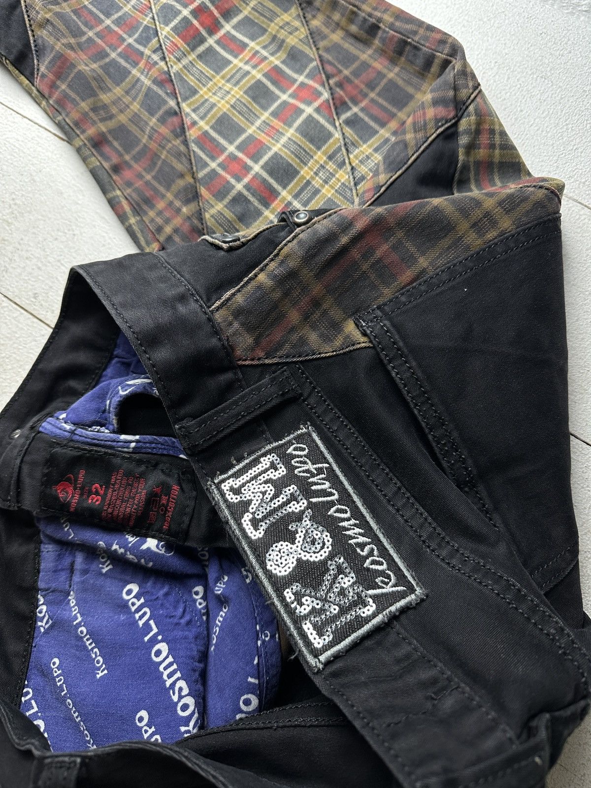 Japanese Brand 🚨Japanese Cosmo Lupo Baggy Distressed Opium Punk Jeans Owens Size US 32 / EU 48 - 8 Thumbnail