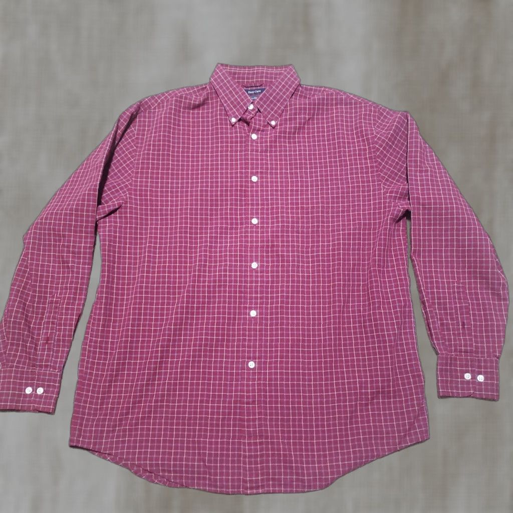Vintage Saddlebred Shirt Button-Up Long Sleeve Red Checkered Adult Mens Size L Large Cotton Knit, Plaid, Button-Down, Pocket, Logo, American Theme Size US M / EU 48-50 / 2 - 1 Thumbnail